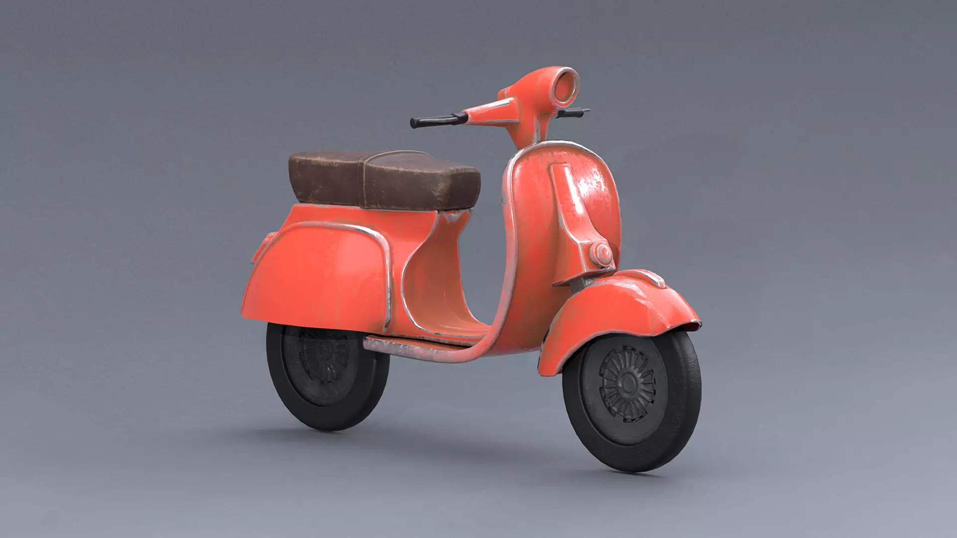 Scooter Low-poly 3D model_0