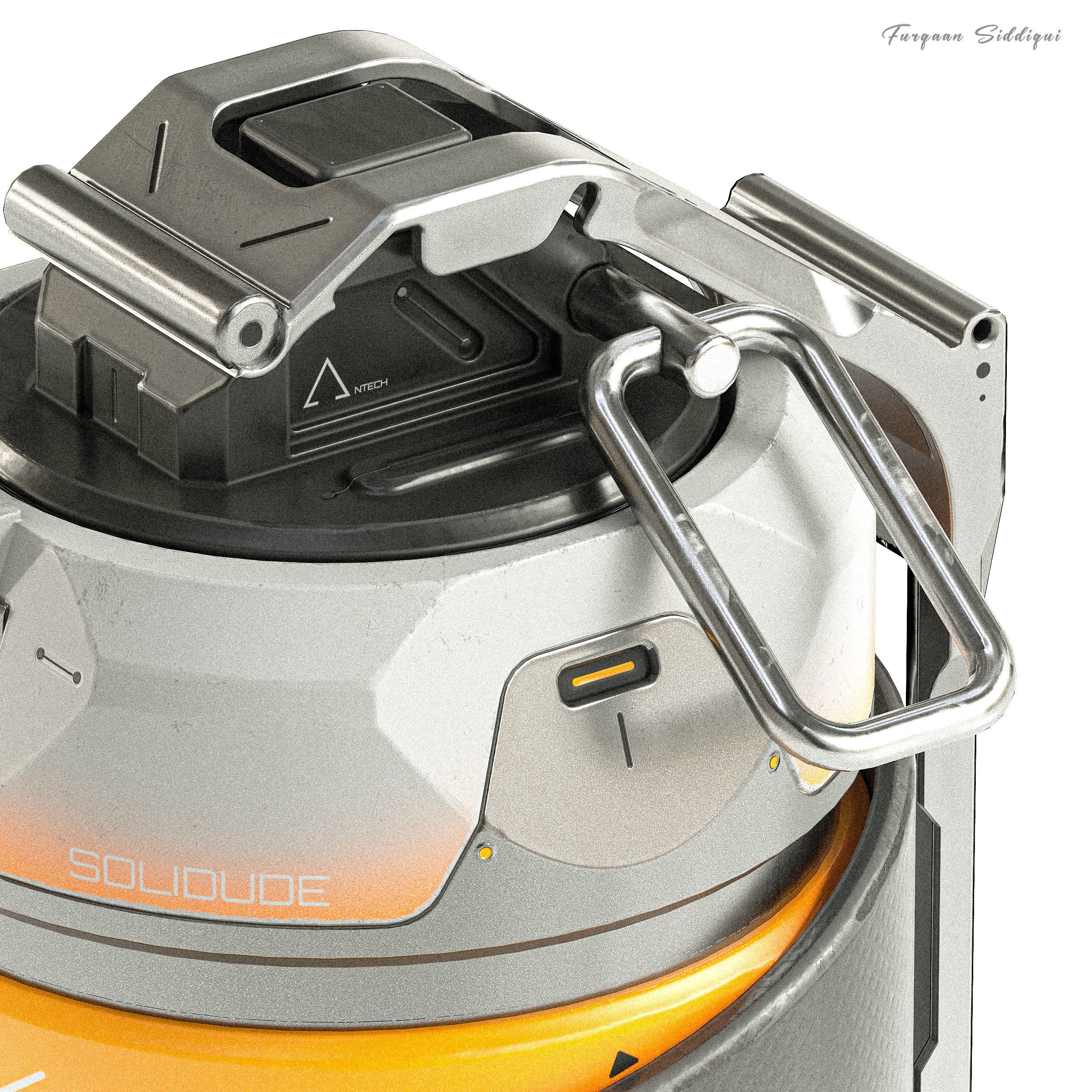 Sci-fi Grenade V9 PBR Low-poly 3D model_4