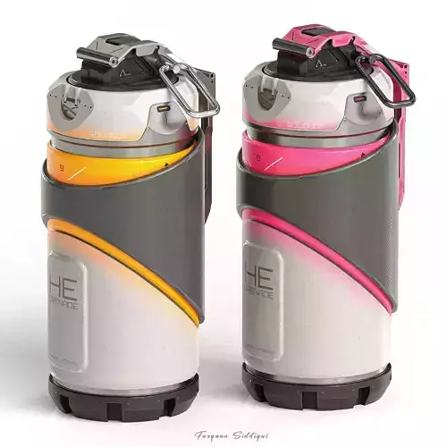 Sci-fi Grenade V9 PBR Low-poly 3D model Sci-fi Grenade V9 PBR Low-poly 3D model