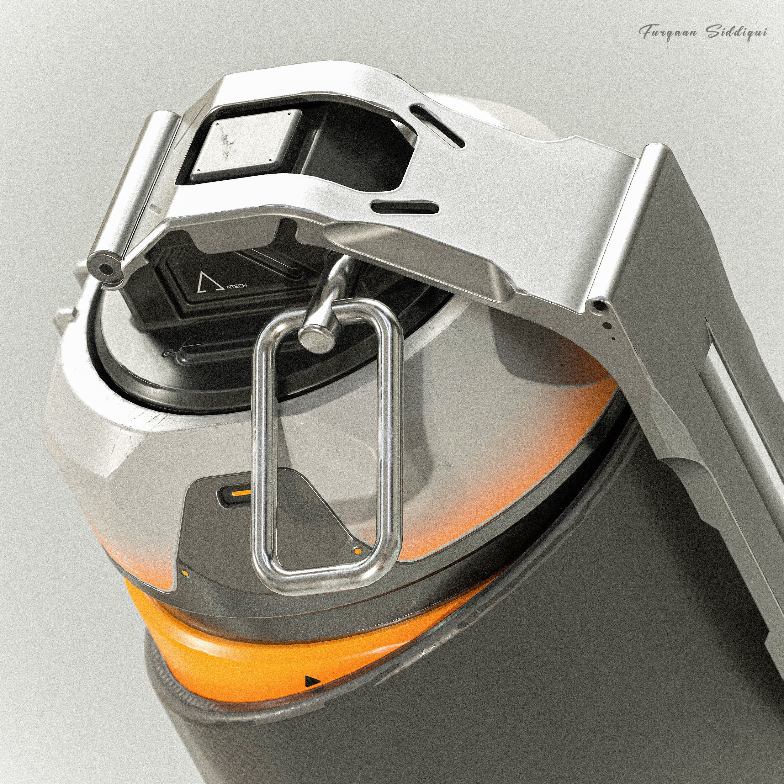 Sci-fi Grenade V9 PBR Low-poly 3D model_6