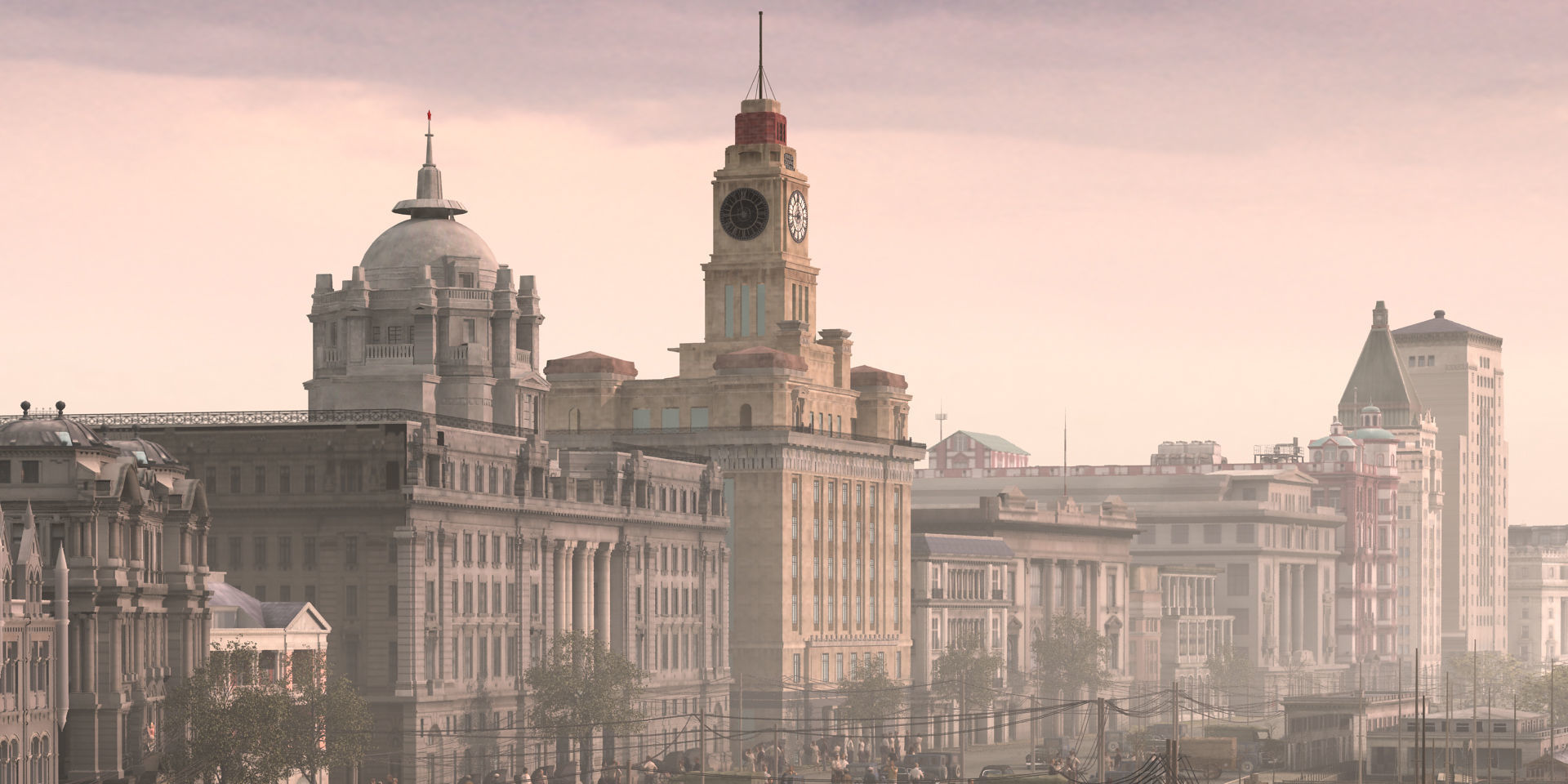 Old Shanghai Bund 3D model_3