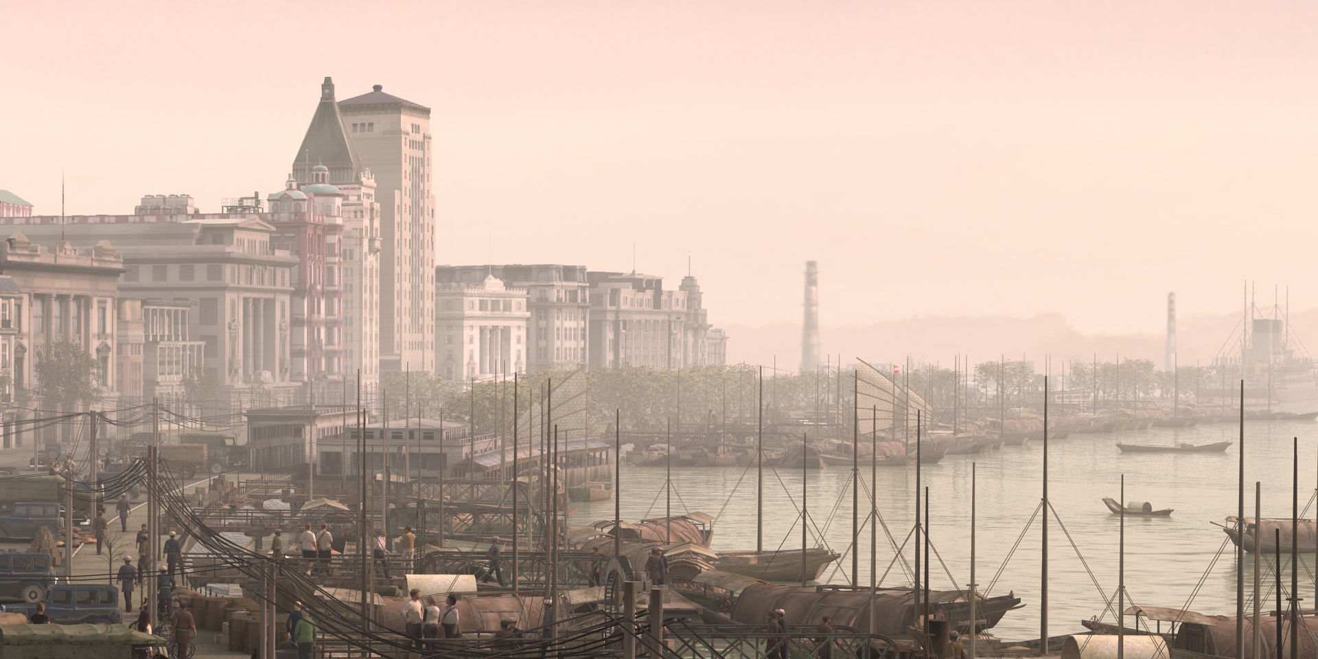 Old Shanghai Bund 3D model_4