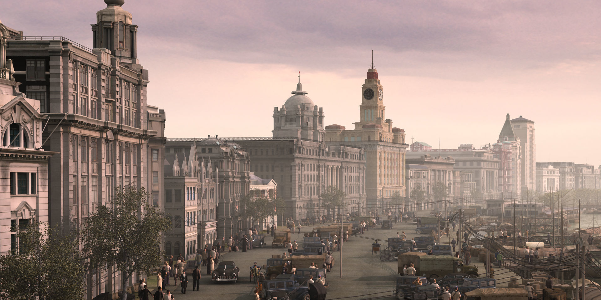 Old Shanghai Bund 3D model_2