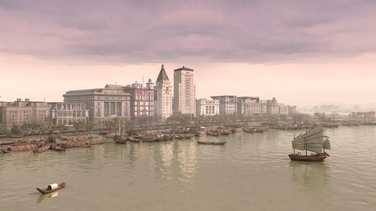 Old Shanghai Bund 3D model_11