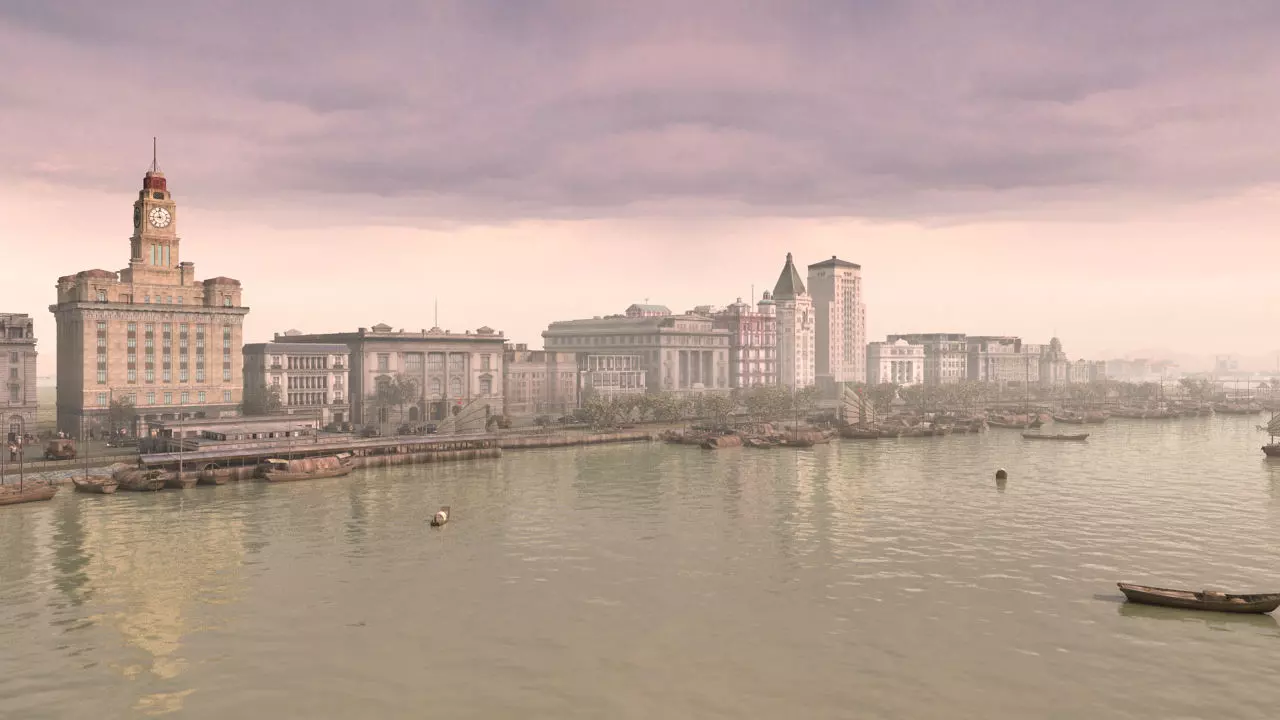 Old Shanghai Bund 3D model_9