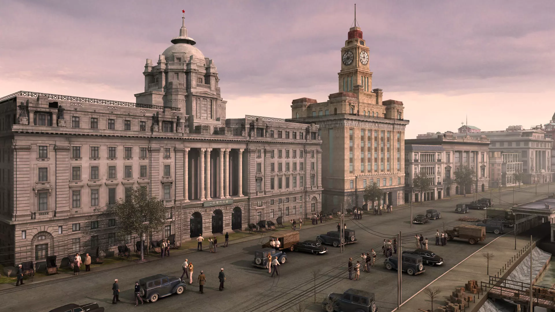 Old Shanghai Bund 3D model_12