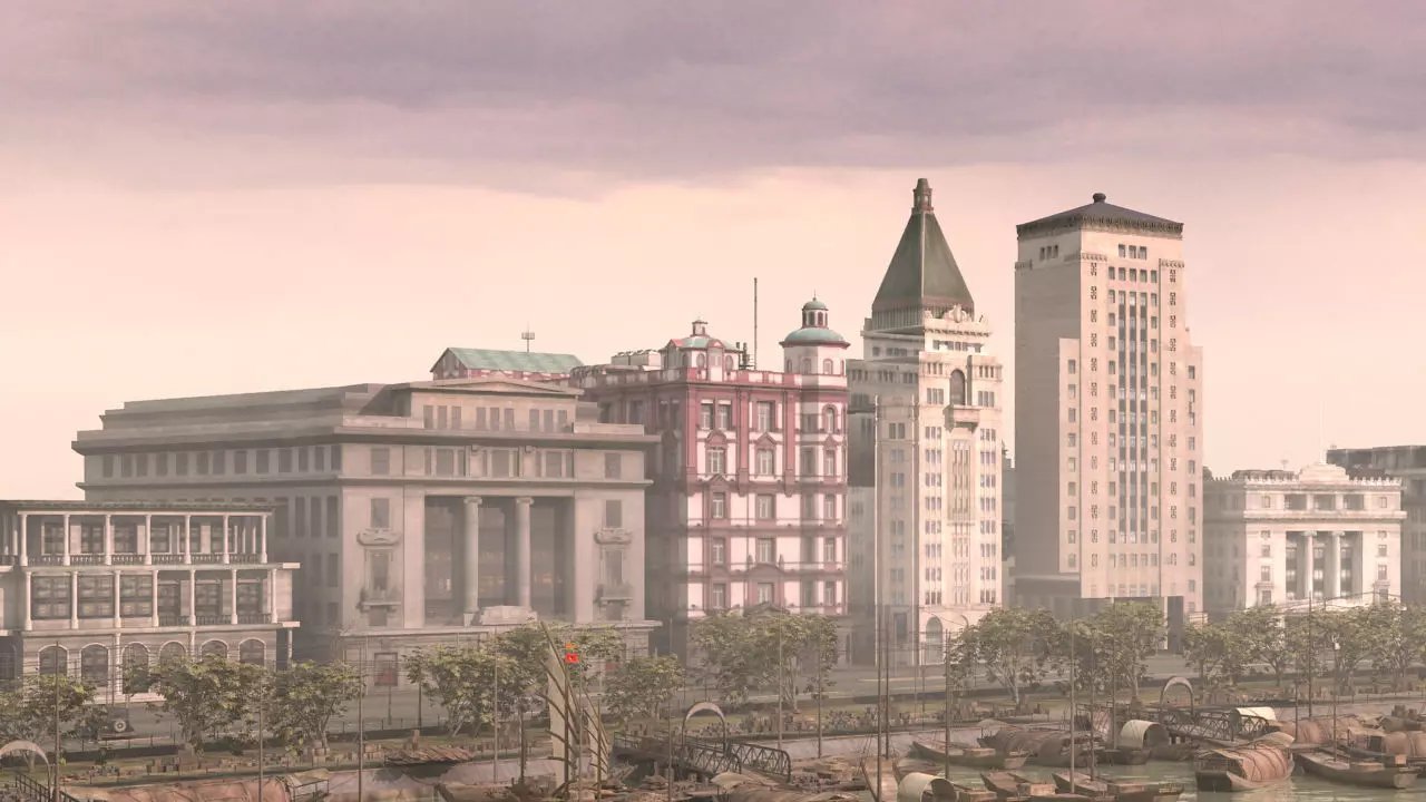 Old Shanghai Bund 3D model_13