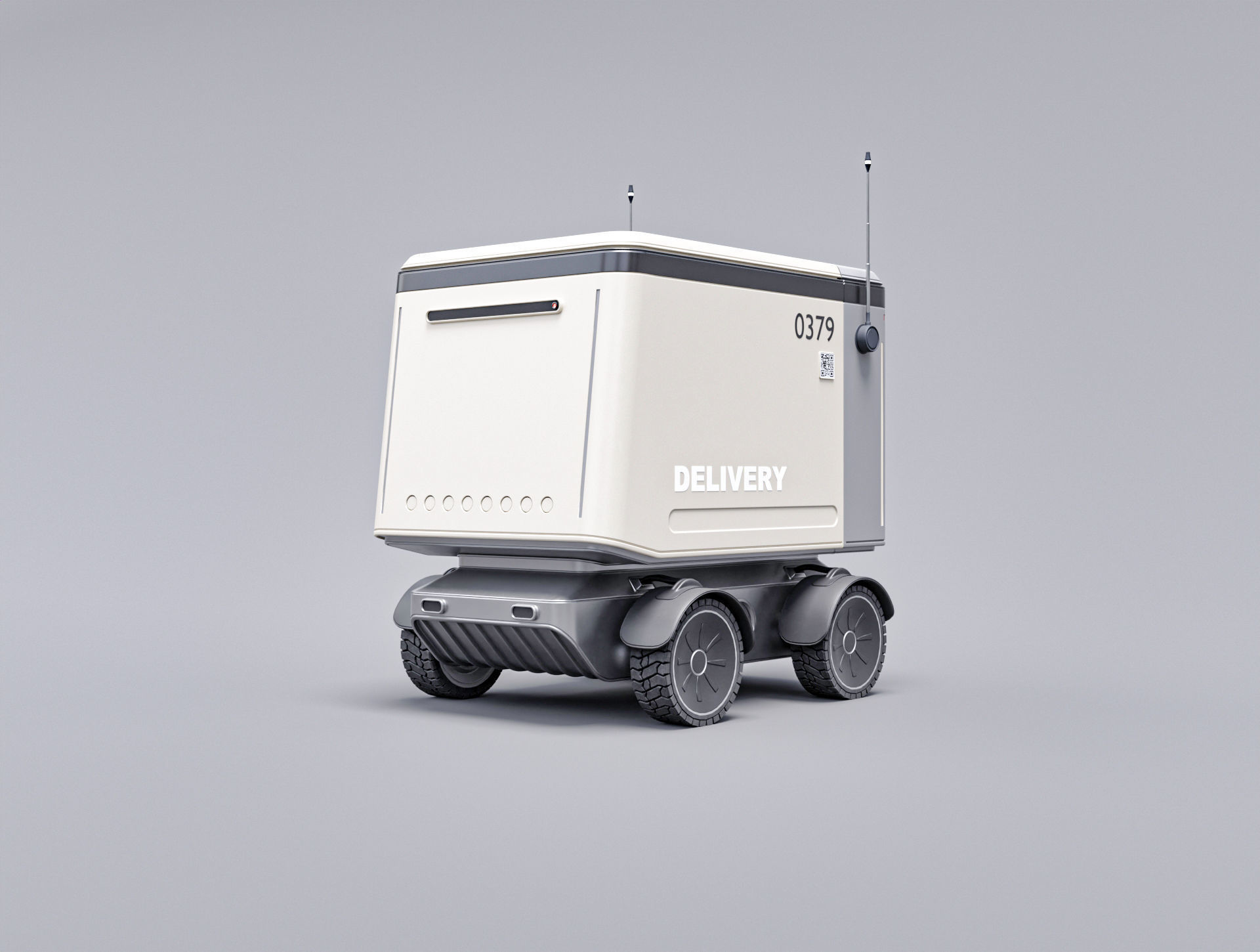 Delivery Robot V01 Low-poly 3D model_5