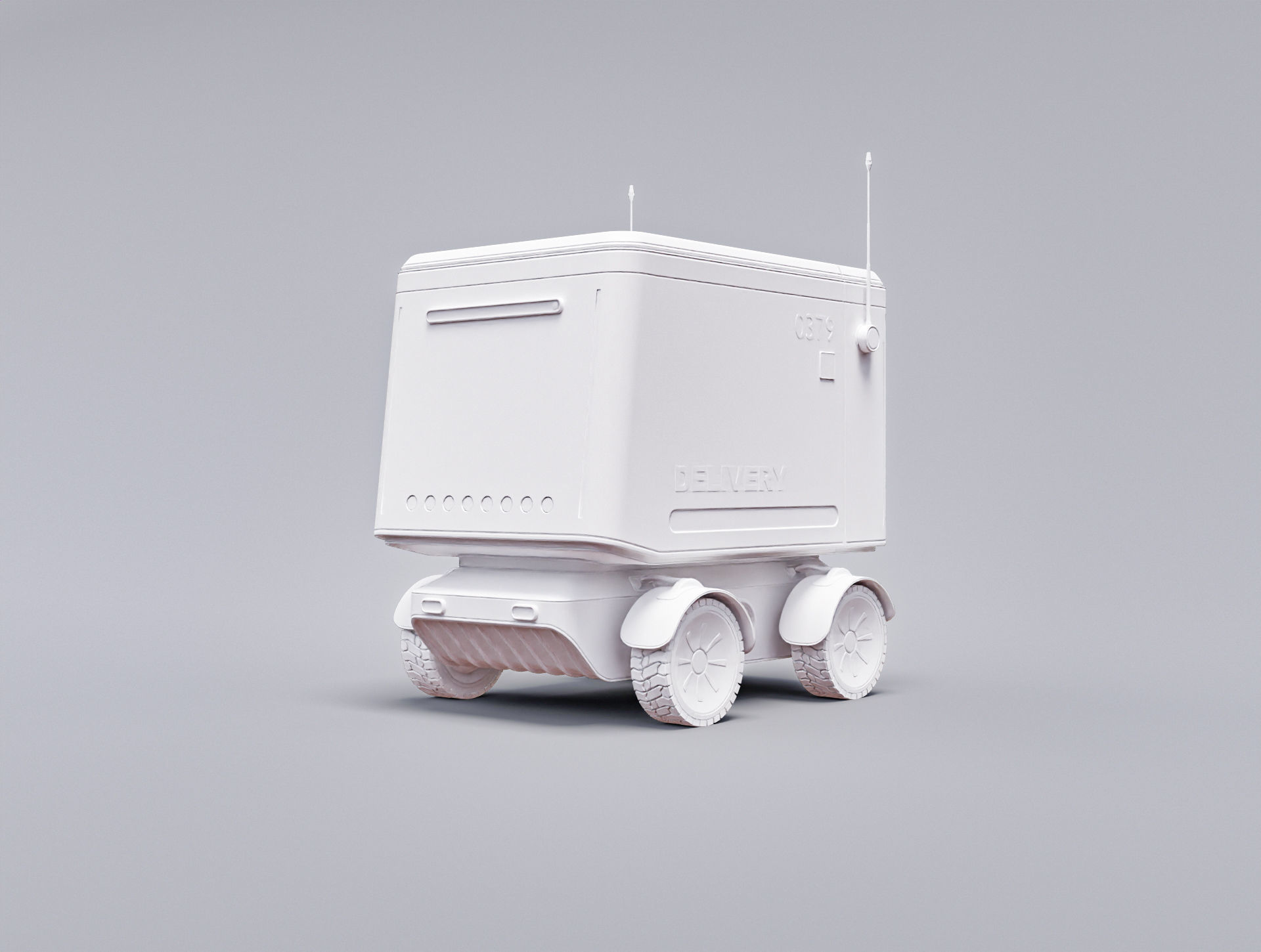 Delivery Robot V01 Low-poly 3D model_6