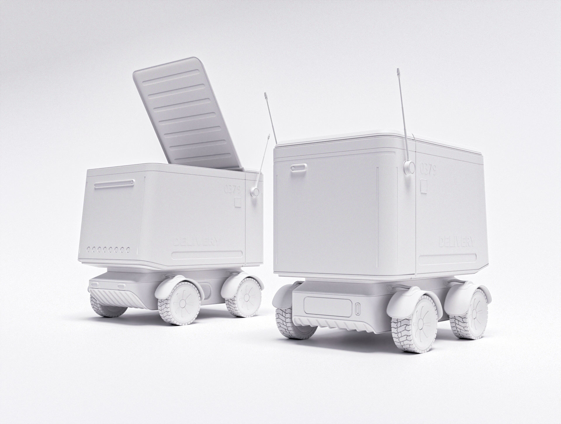 Delivery Robot V01 Low-poly 3D model_2