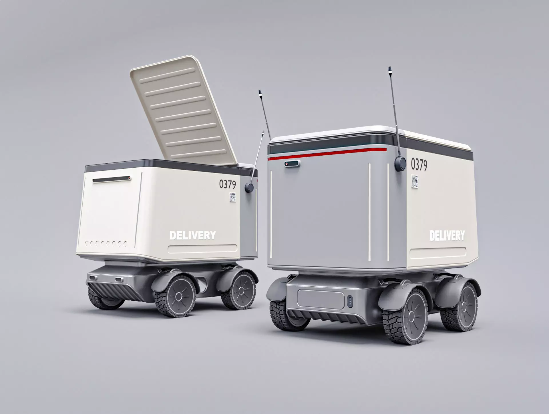 Delivery Robot V01 Low-poly 3D model_0