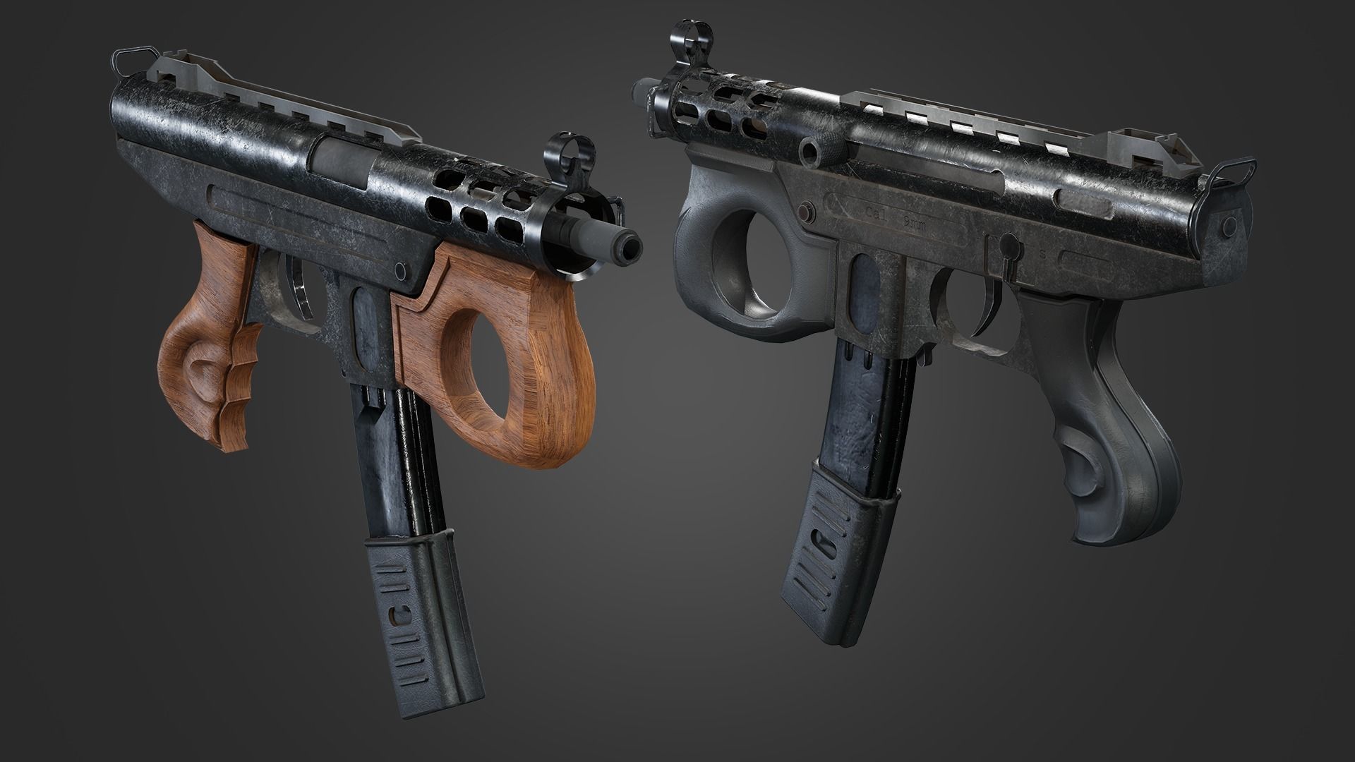 Weapons Pack 4 Low-poly 3D model_4
