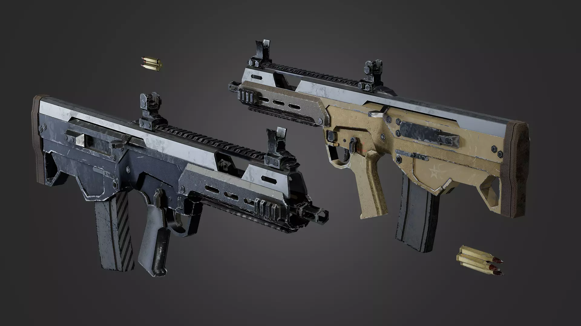 Weapons Pack 4 Low-poly 3D model_0