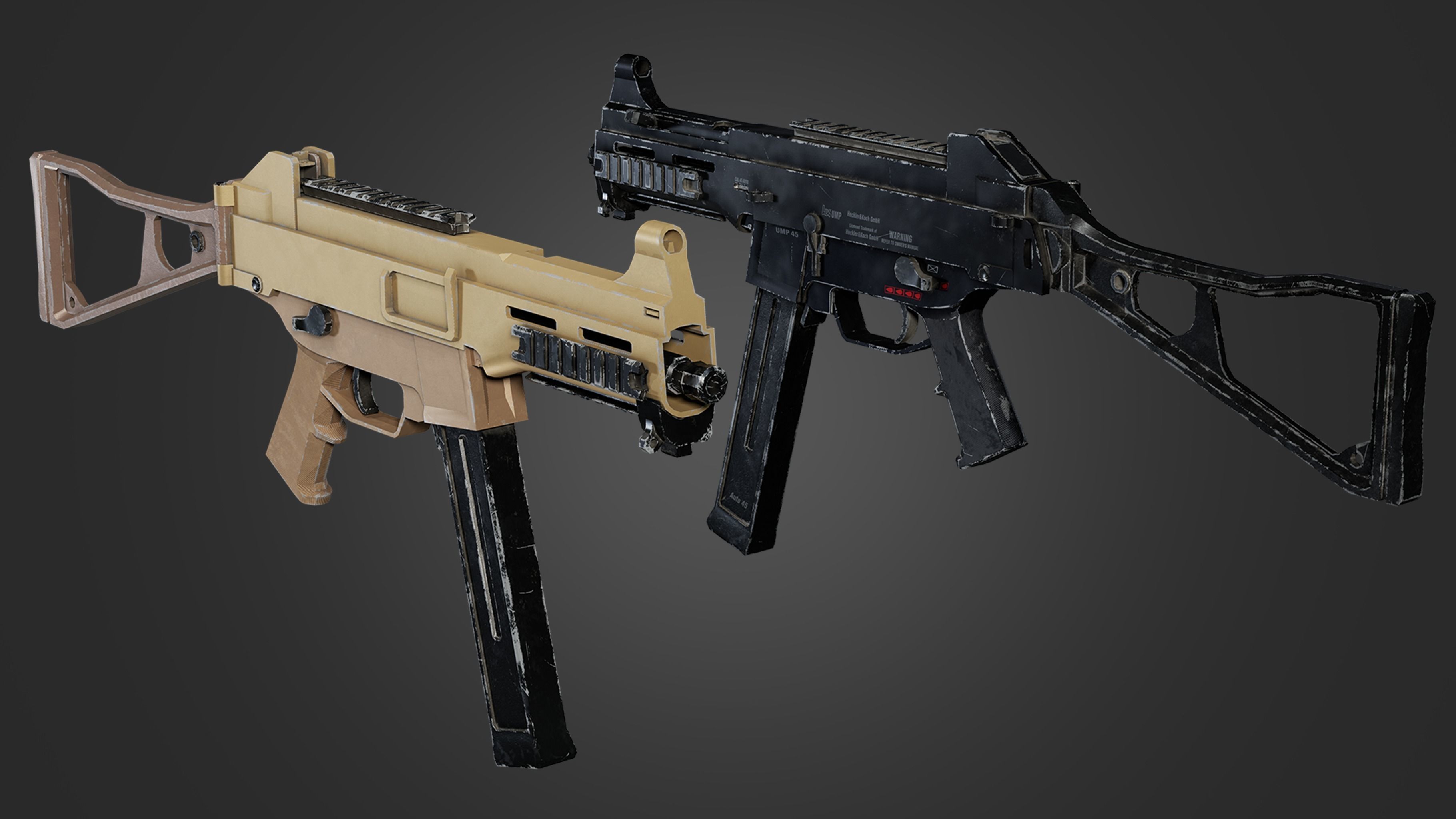 Weapons Pack 4 Low-poly 3D model_3