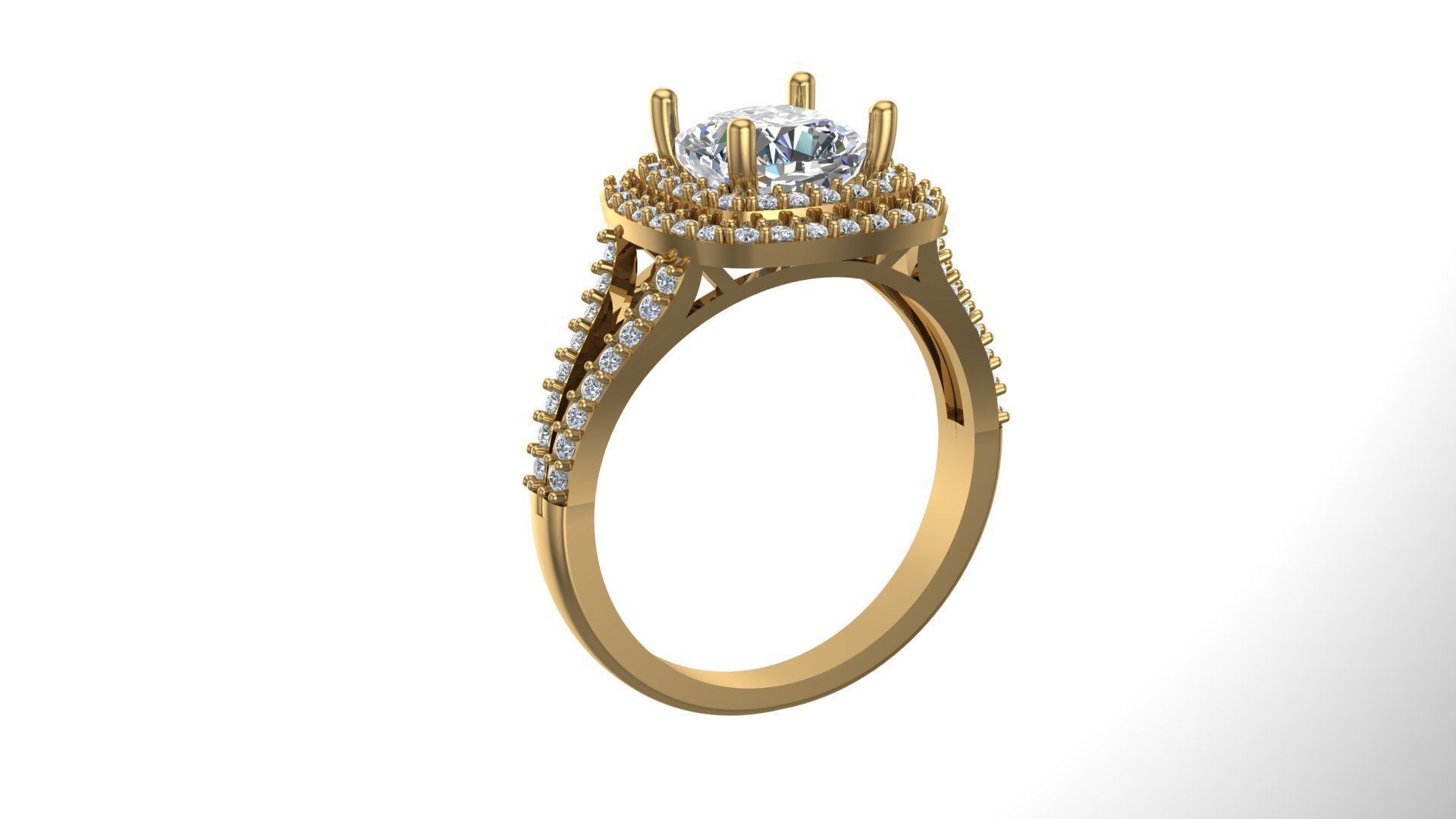 engagement ring diamond ring 3d model 3D print model_7