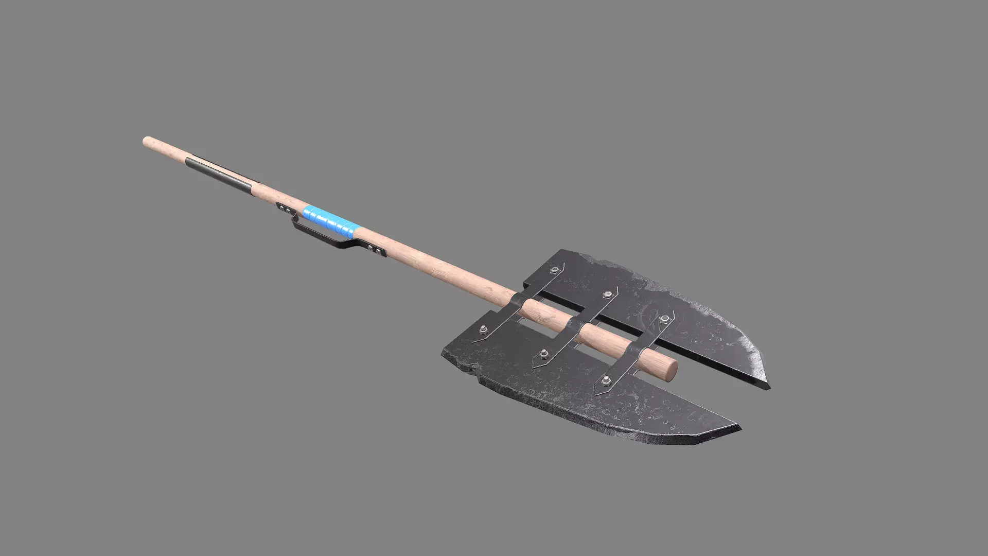 Post Apocalyptic Melee Weapon Low-poly 3D model_0