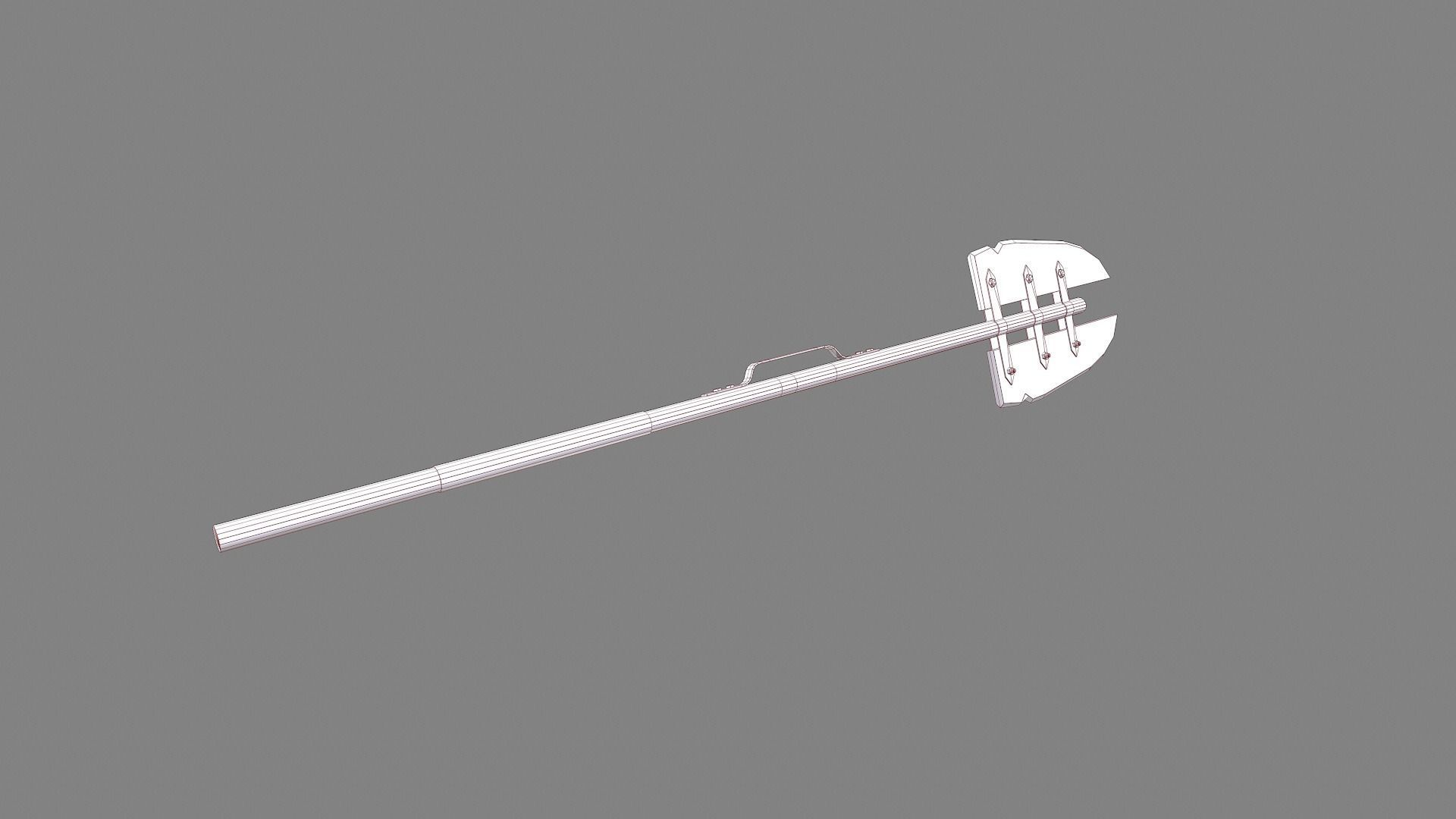 Post Apocalyptic Melee Weapon Low-poly 3D model_6
