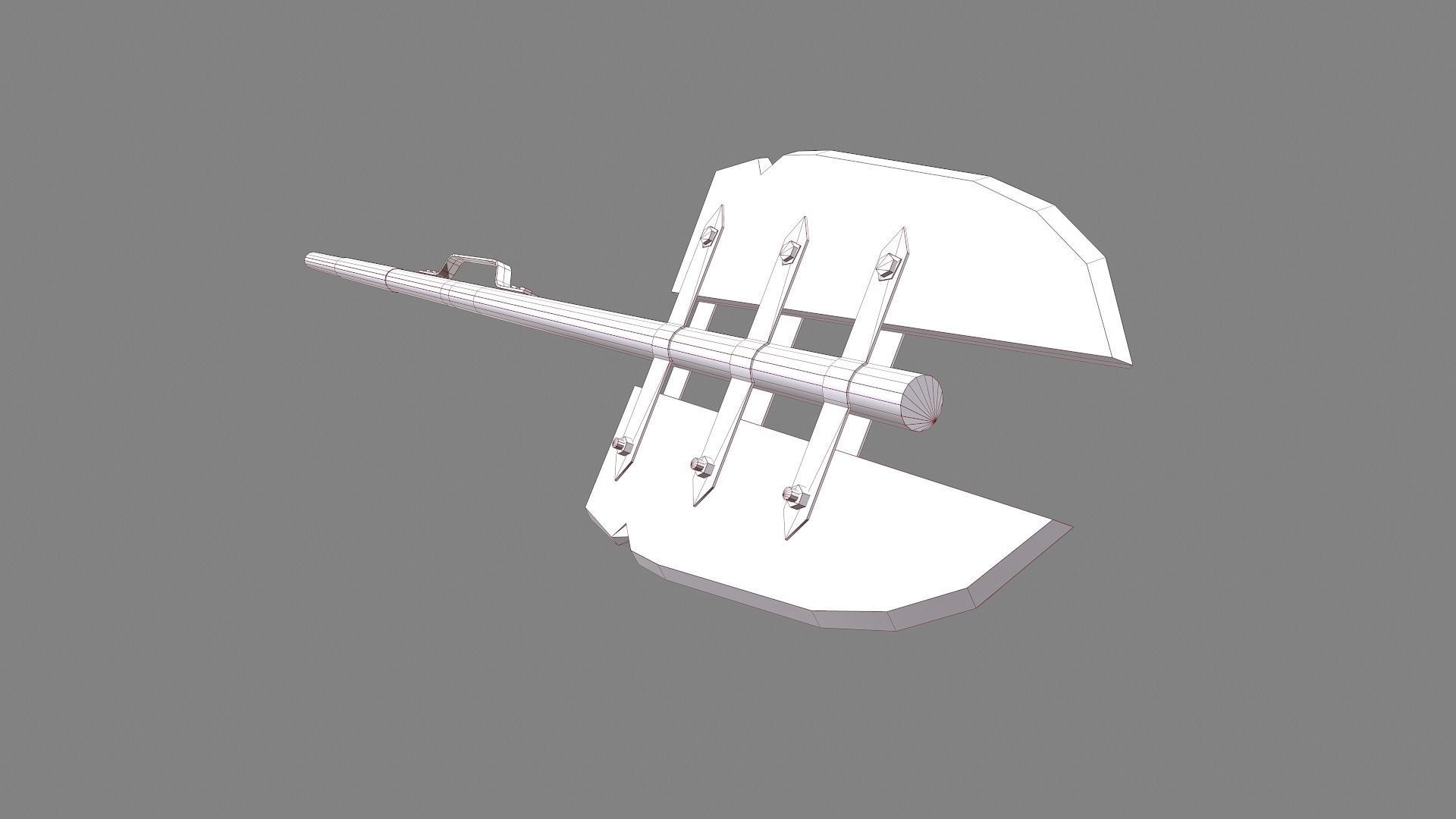 Post Apocalyptic Melee Weapon Low-poly 3D model_5