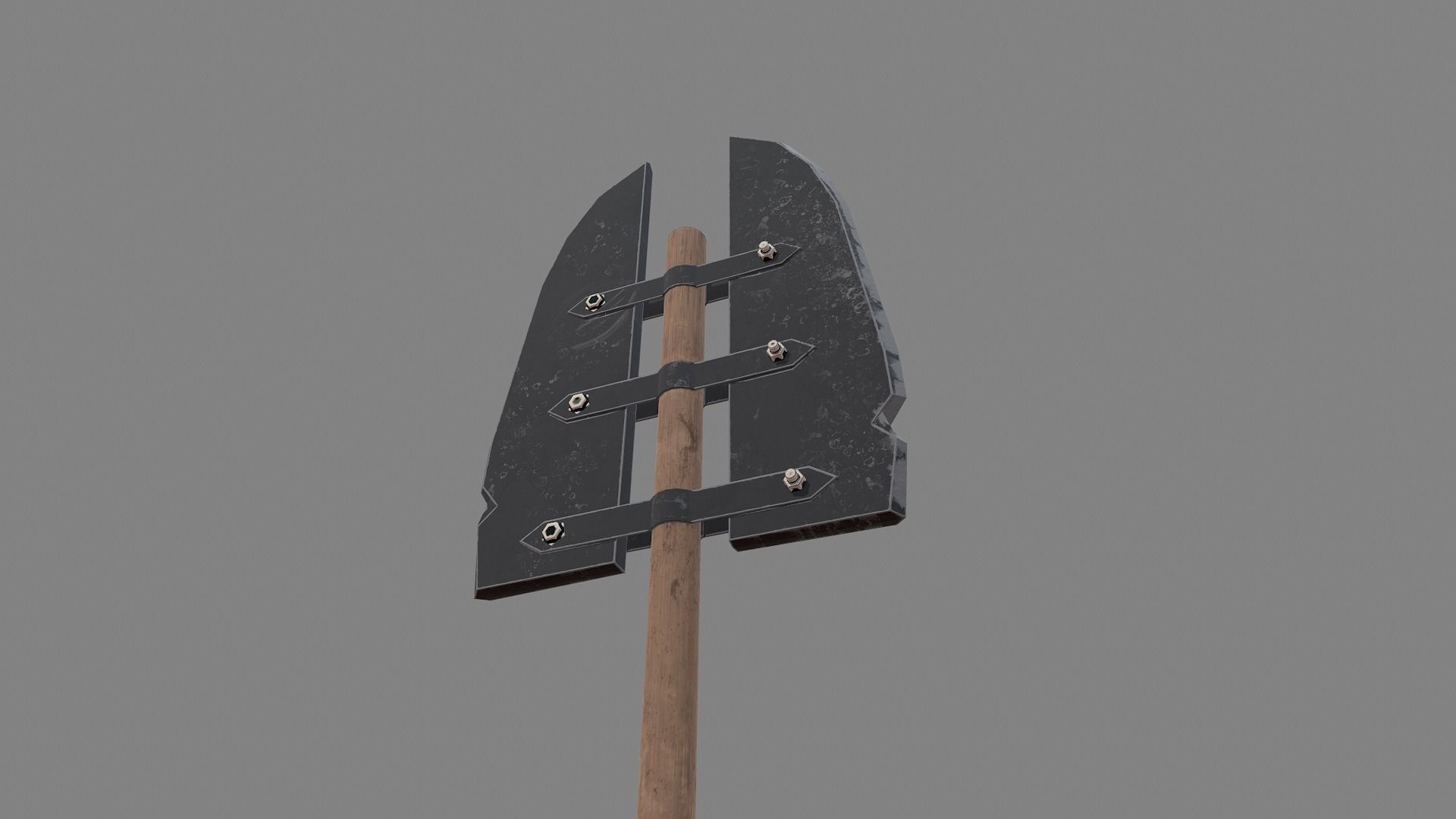 Post Apocalyptic Melee Weapon Low-poly 3D model_1