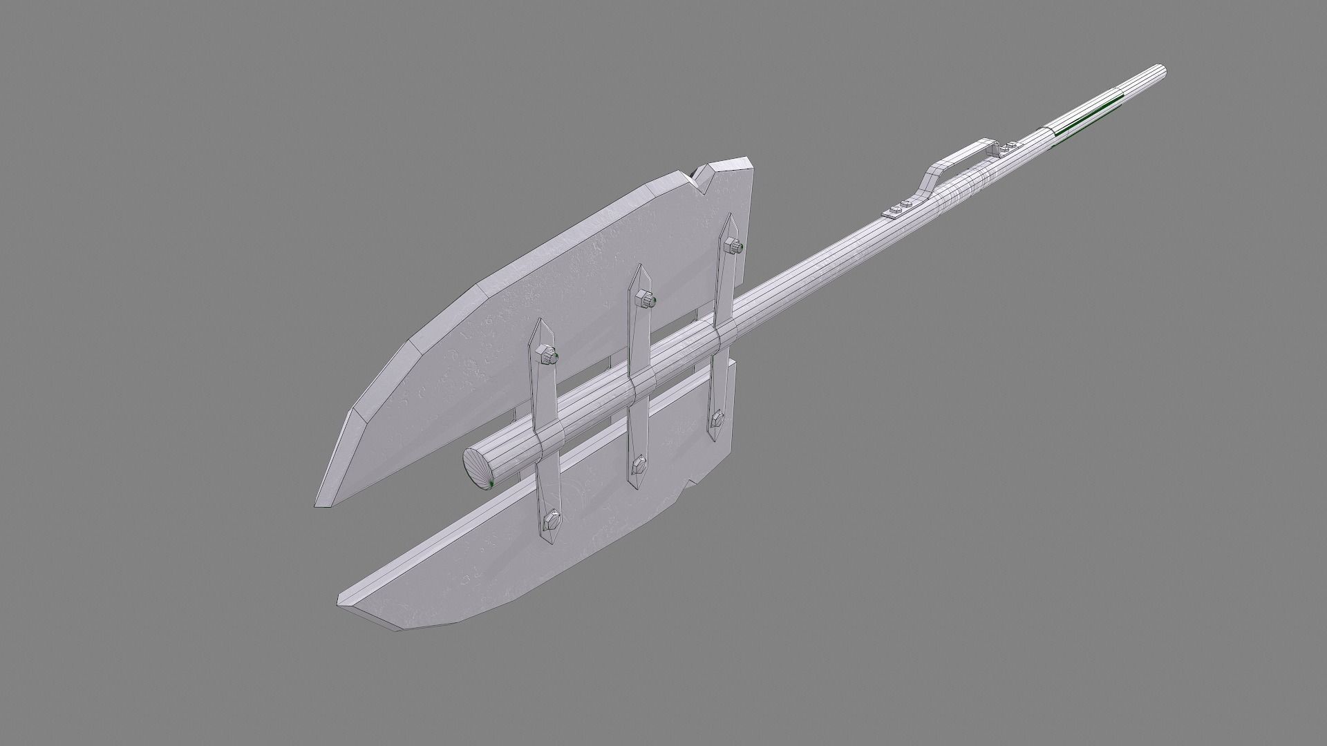Post Apocalyptic Melee Weapon Low-poly 3D model_7