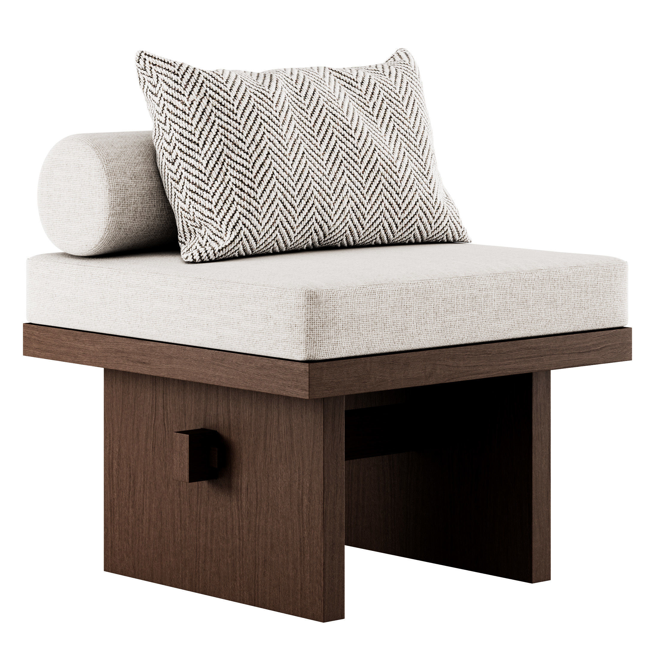 Kama Daybed and Lounge Chair by Ananas Design Crafts  3D model_2