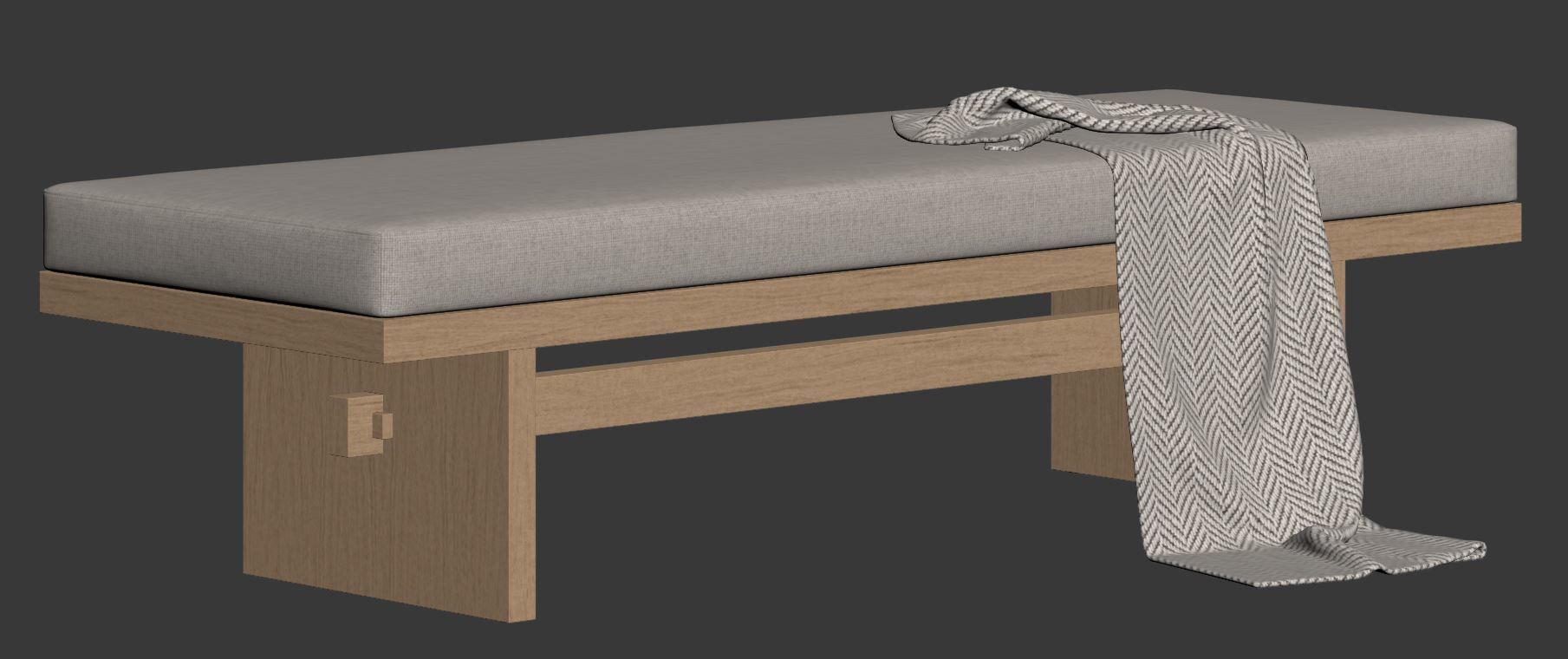 Kama Daybed and Lounge Chair by Ananas Design Crafts  3D model_19