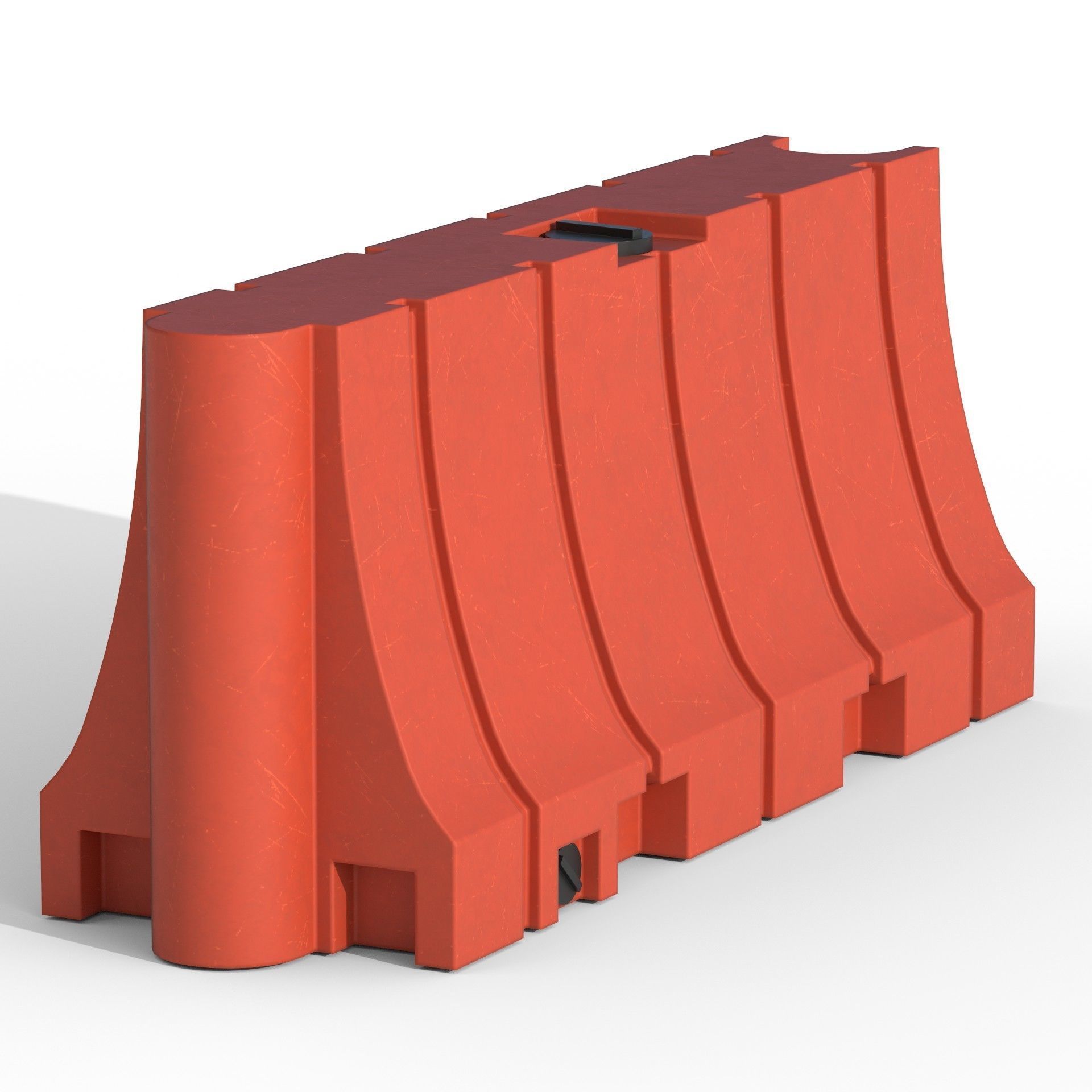 Plastic Traffic Barrier Low-poly 3D model_7
