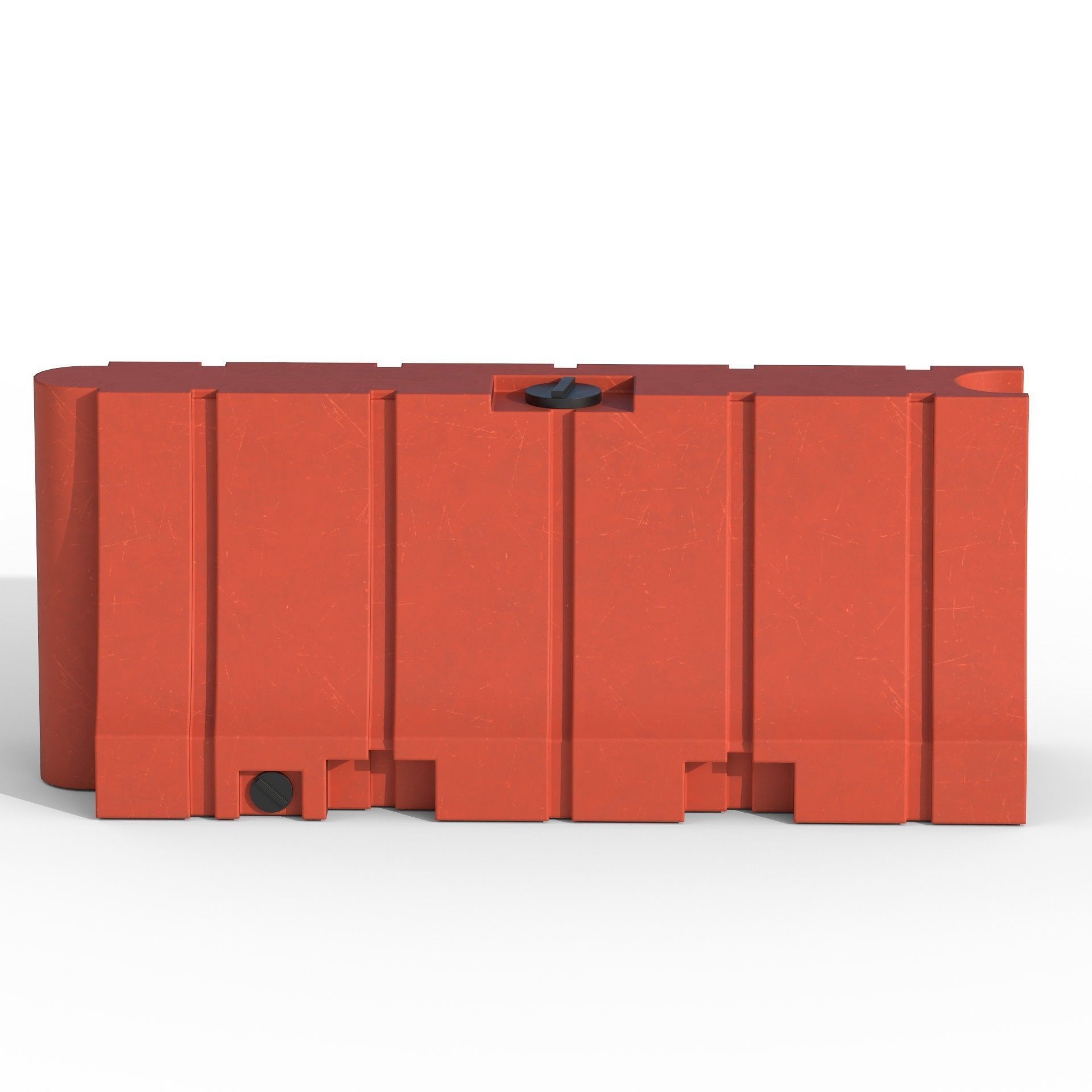 Plastic Traffic Barrier Low-poly 3D model_3