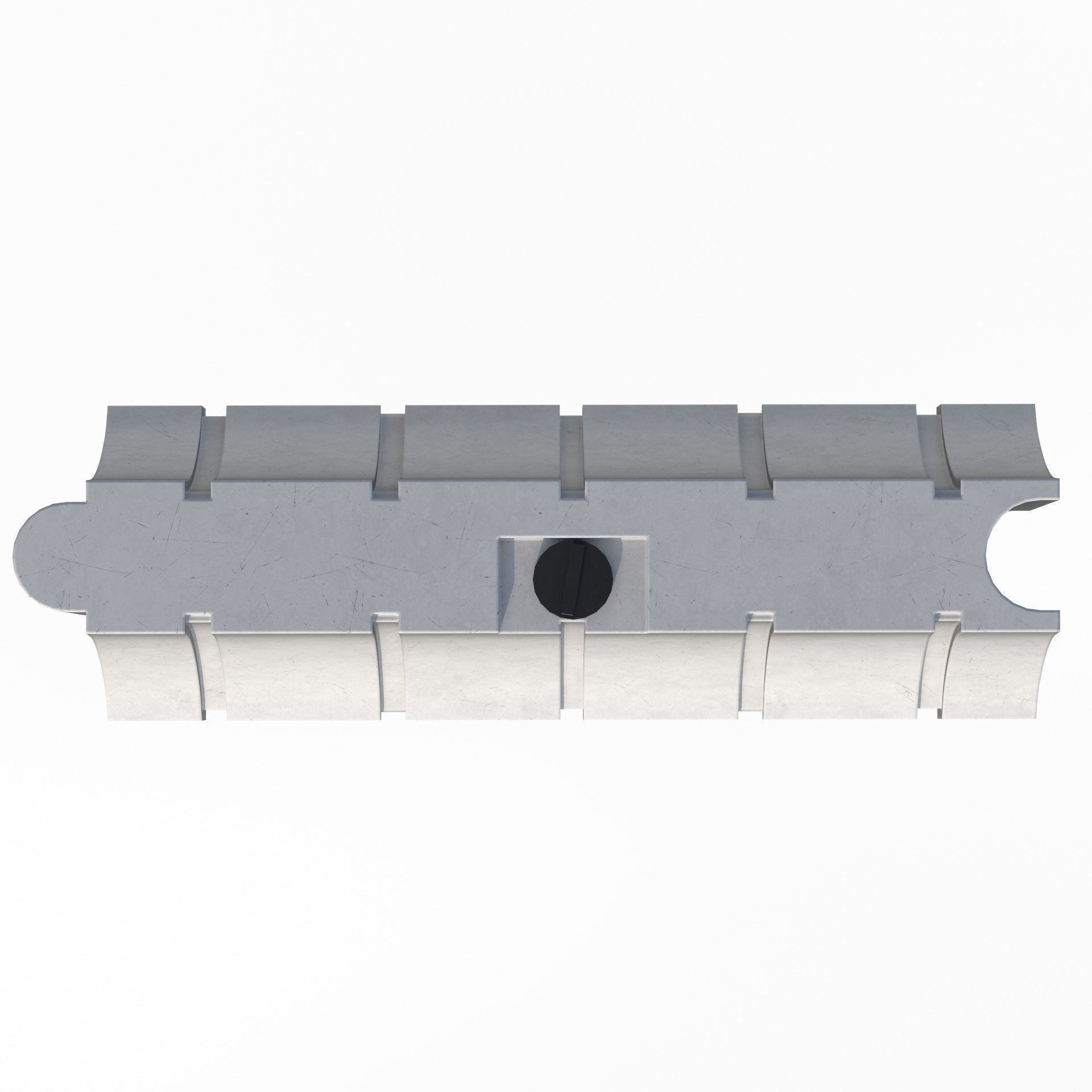 Plastic Traffic Barrier Low-poly 3D model_10