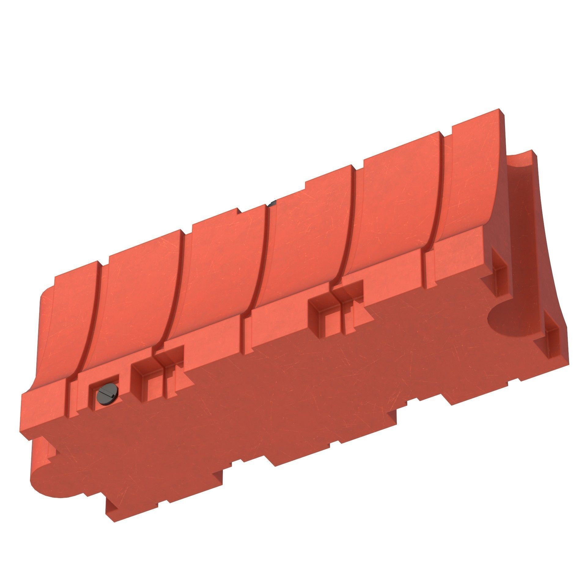Plastic Traffic Barrier Low-poly 3D model_11