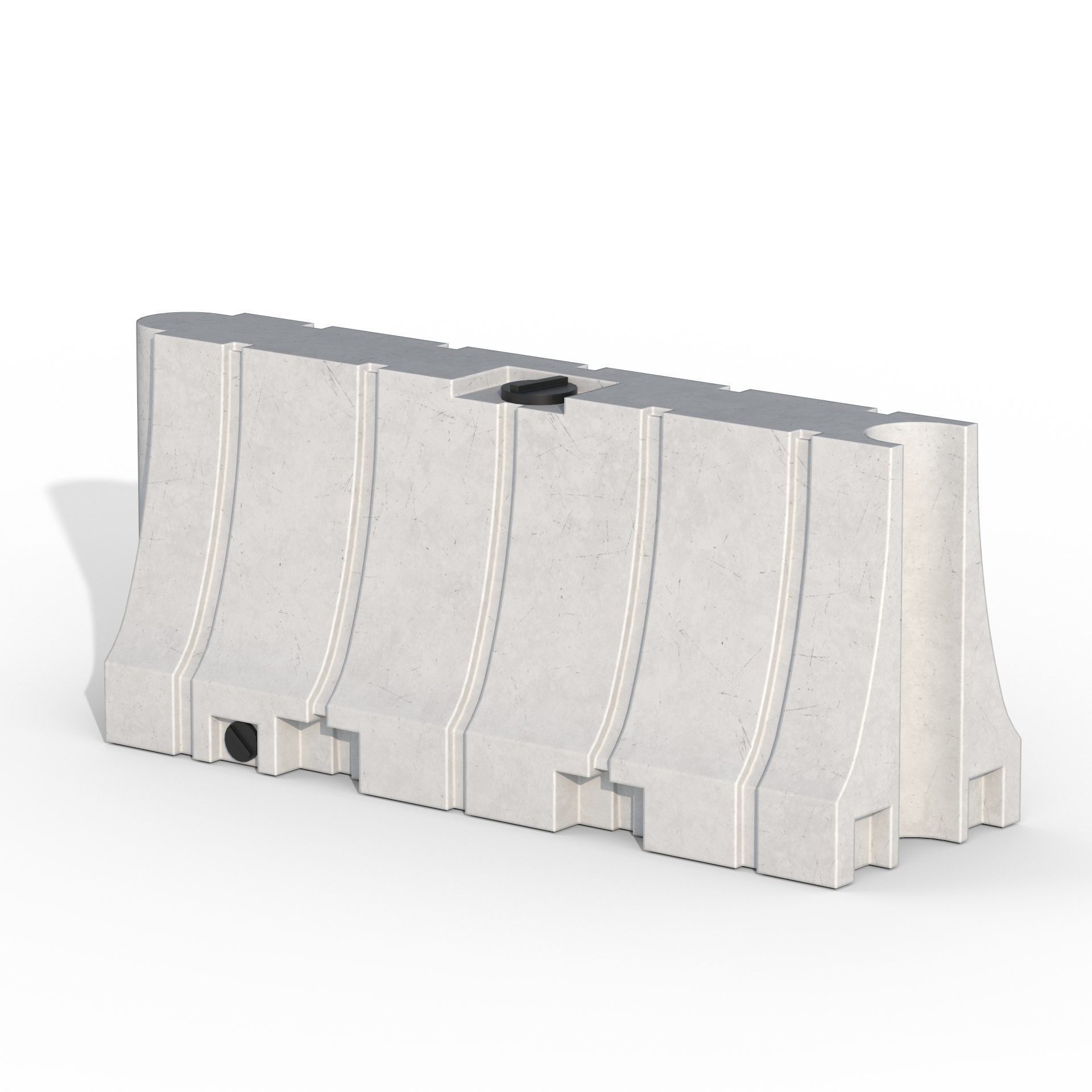 Plastic Traffic Barrier Low-poly 3D model_2
