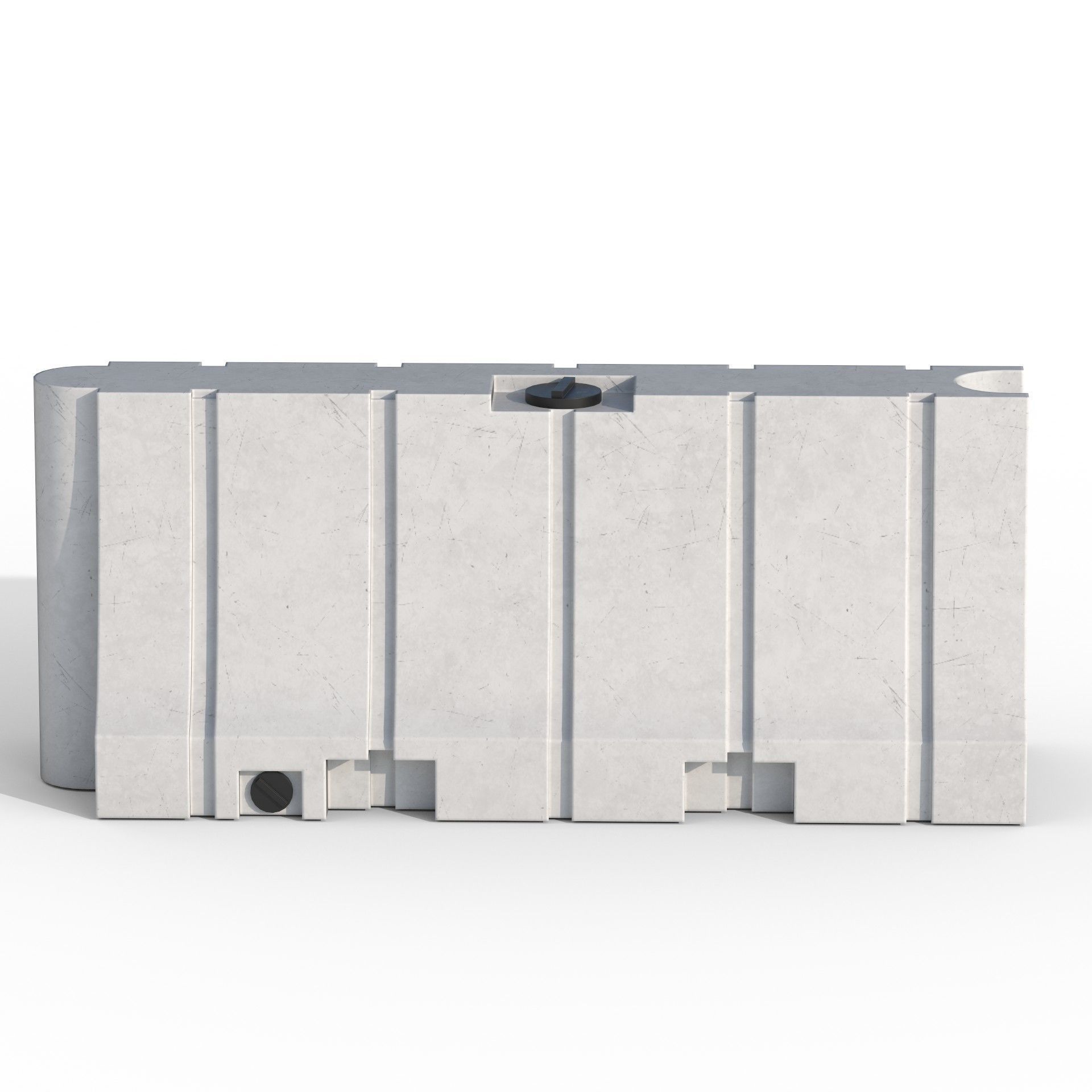 Plastic Traffic Barrier Low-poly 3D model_4