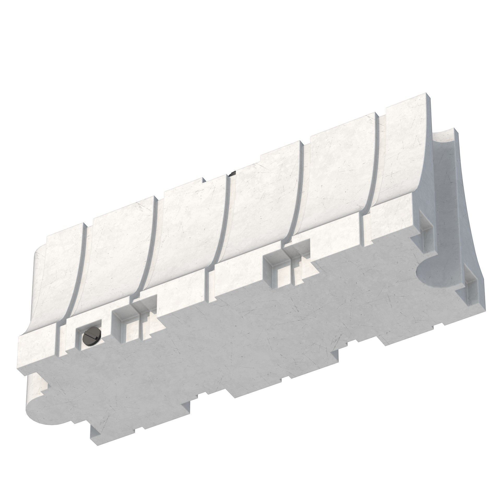 Plastic Traffic Barrier Low-poly 3D model_12