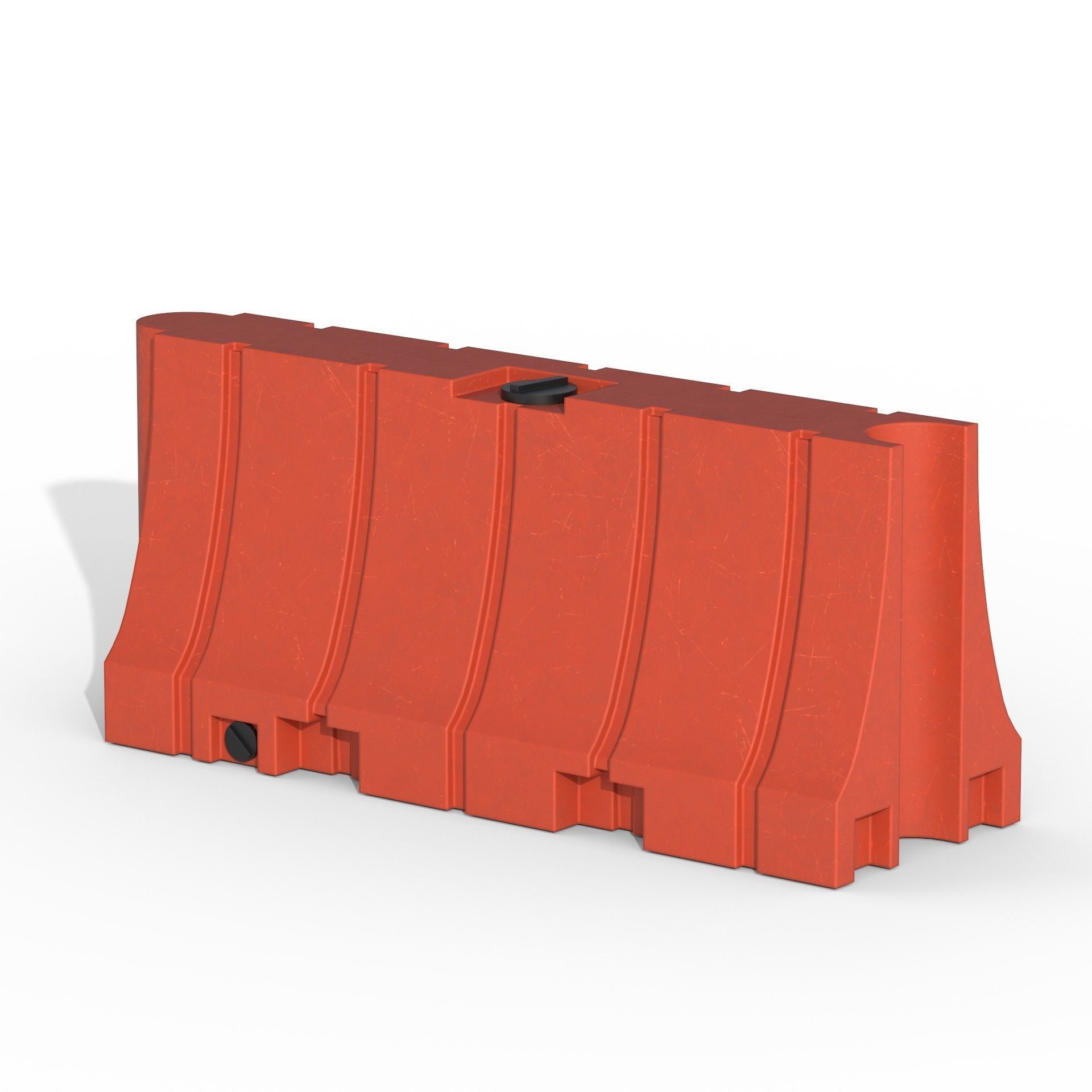 Plastic Traffic Barrier Low-poly 3D model_1