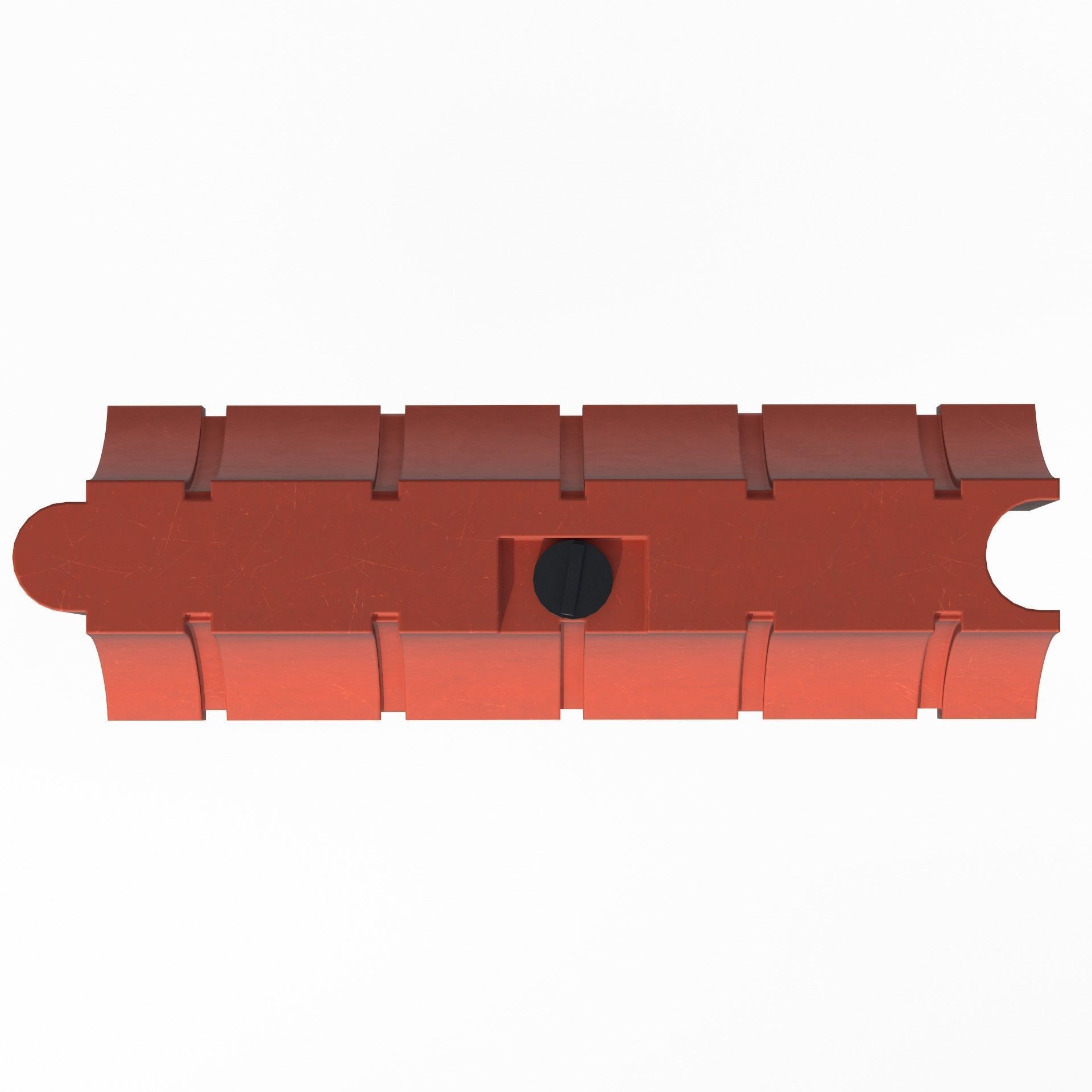 Plastic Traffic Barrier Low-poly 3D model_9