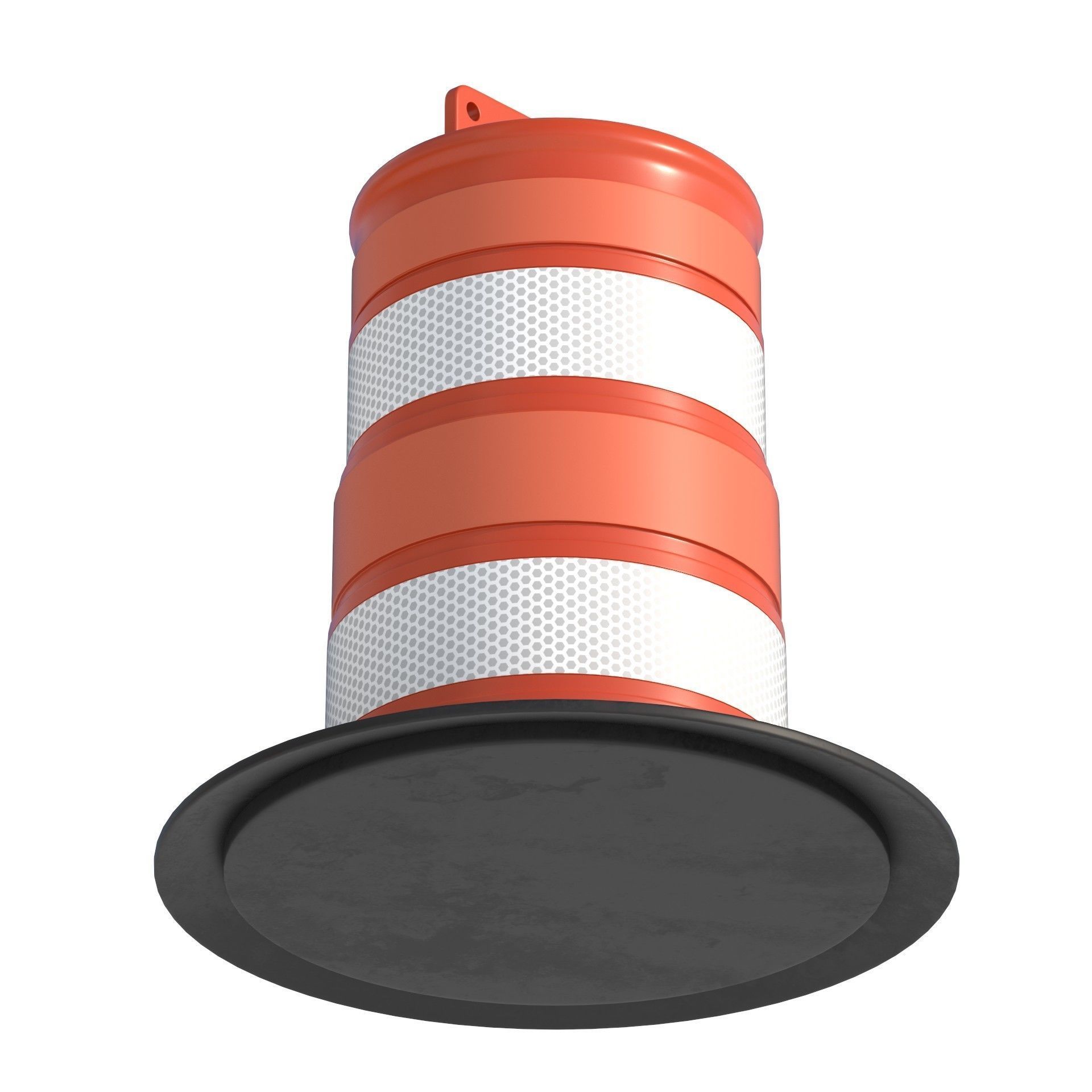 Traffic Barrel Low-poly 3D model_6