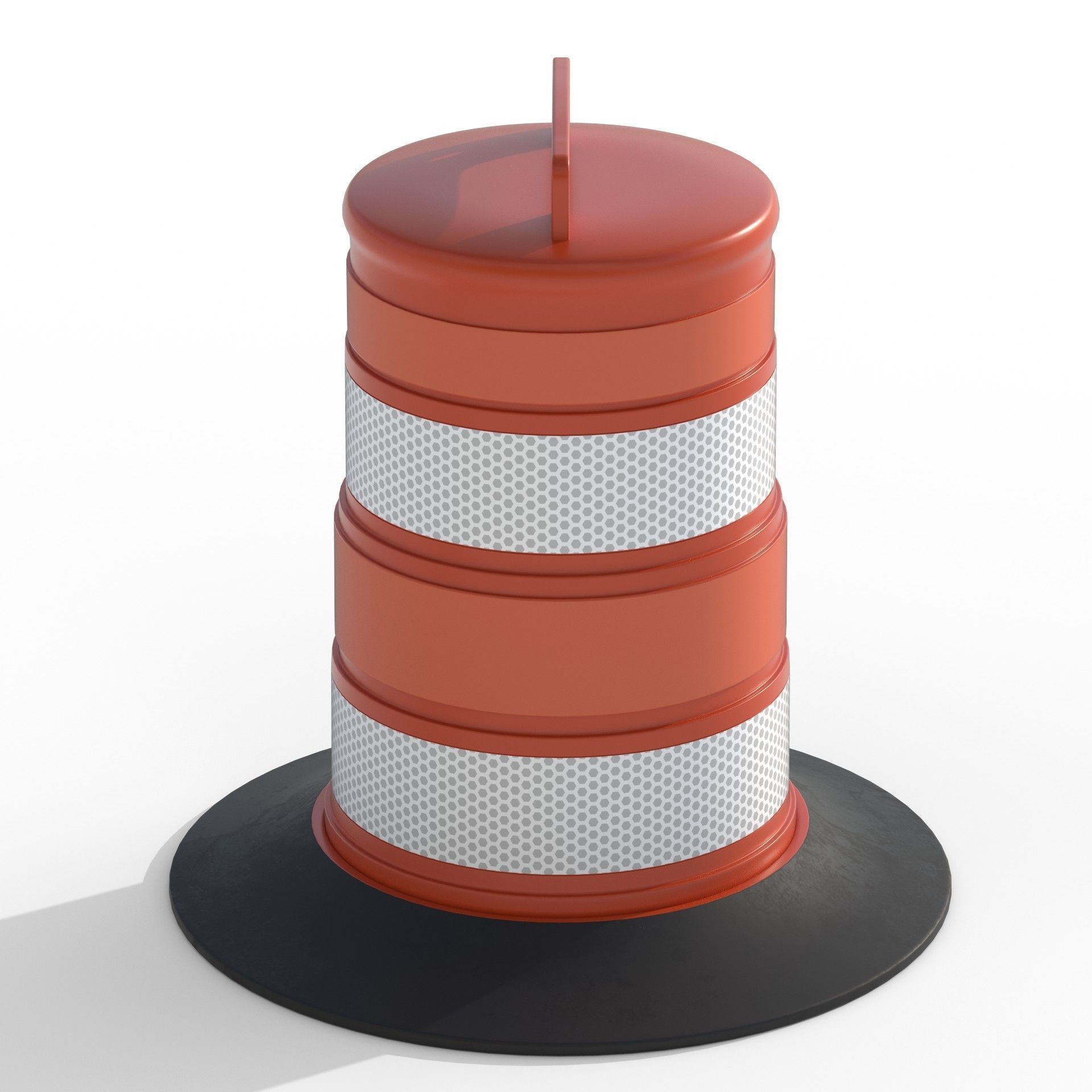 Traffic Barrel Low-poly 3D model_3