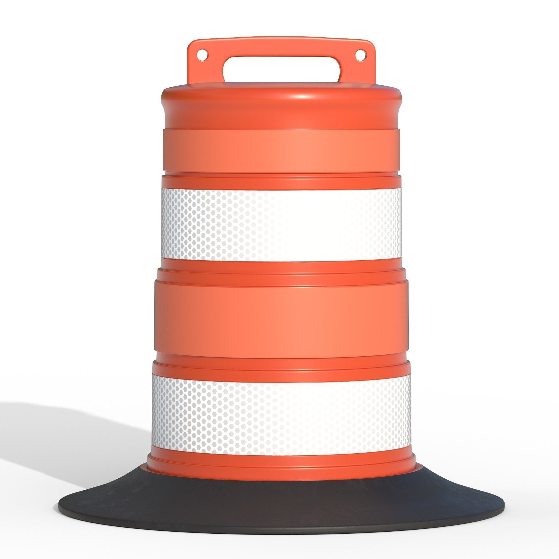 Traffic Barrel Low-poly 3D model_4