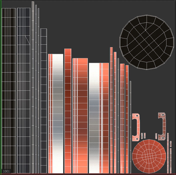 Traffic Barrel Low-poly 3D model_11