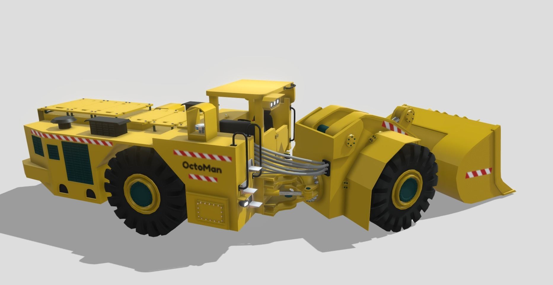 Schopf SFL 100 Loader - animated 3D Model Low-poly 3D model_12