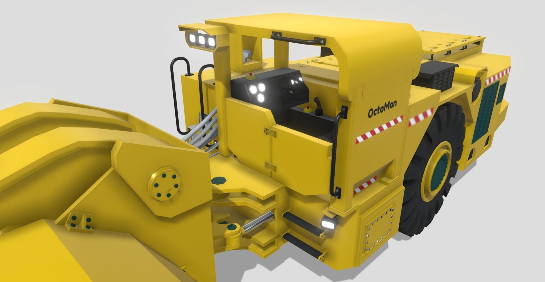 Schopf SFL 100 Loader - animated 3D Model Low-poly 3D model_7