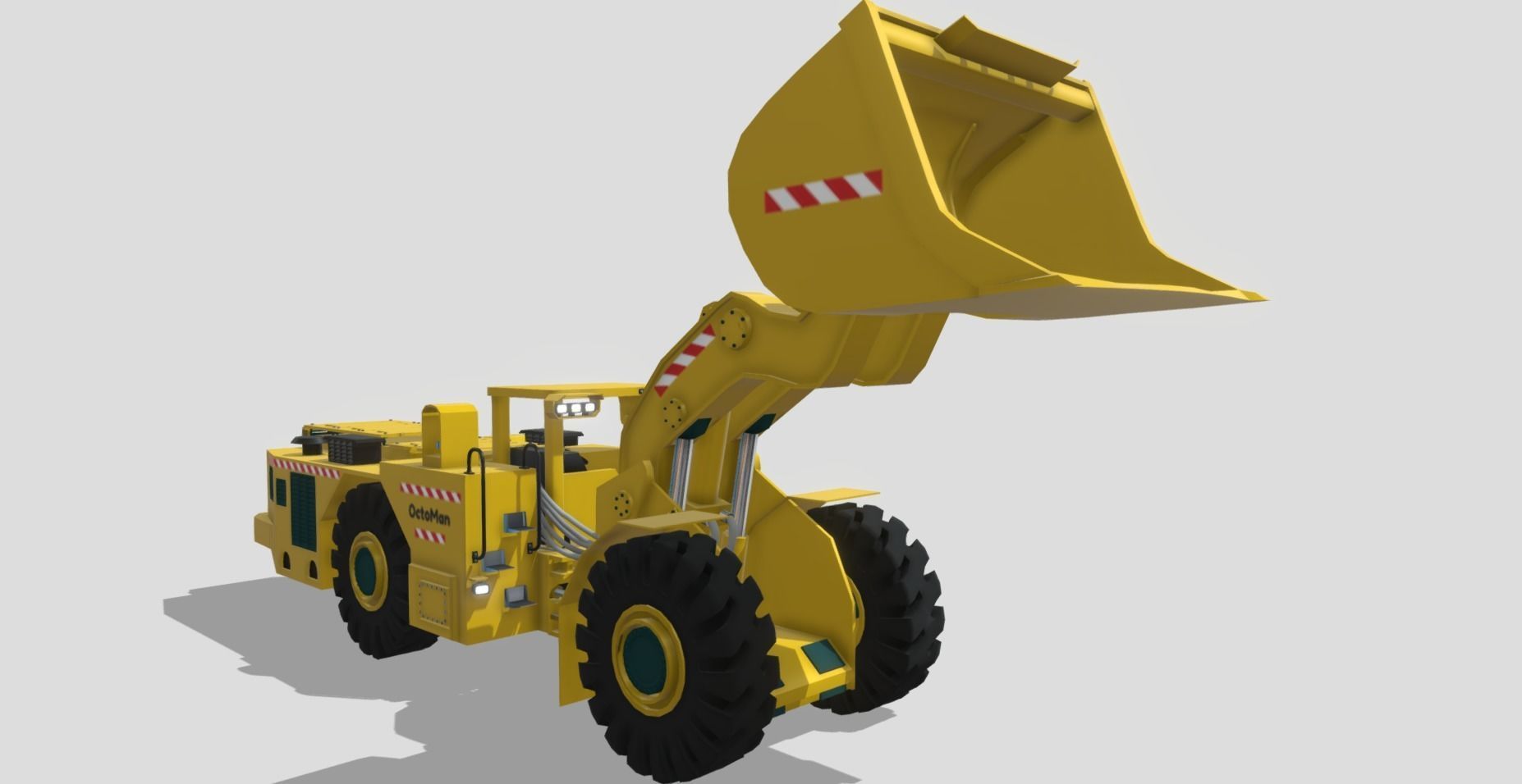 Schopf SFL 100 Loader - animated 3D Model Low-poly 3D model_10