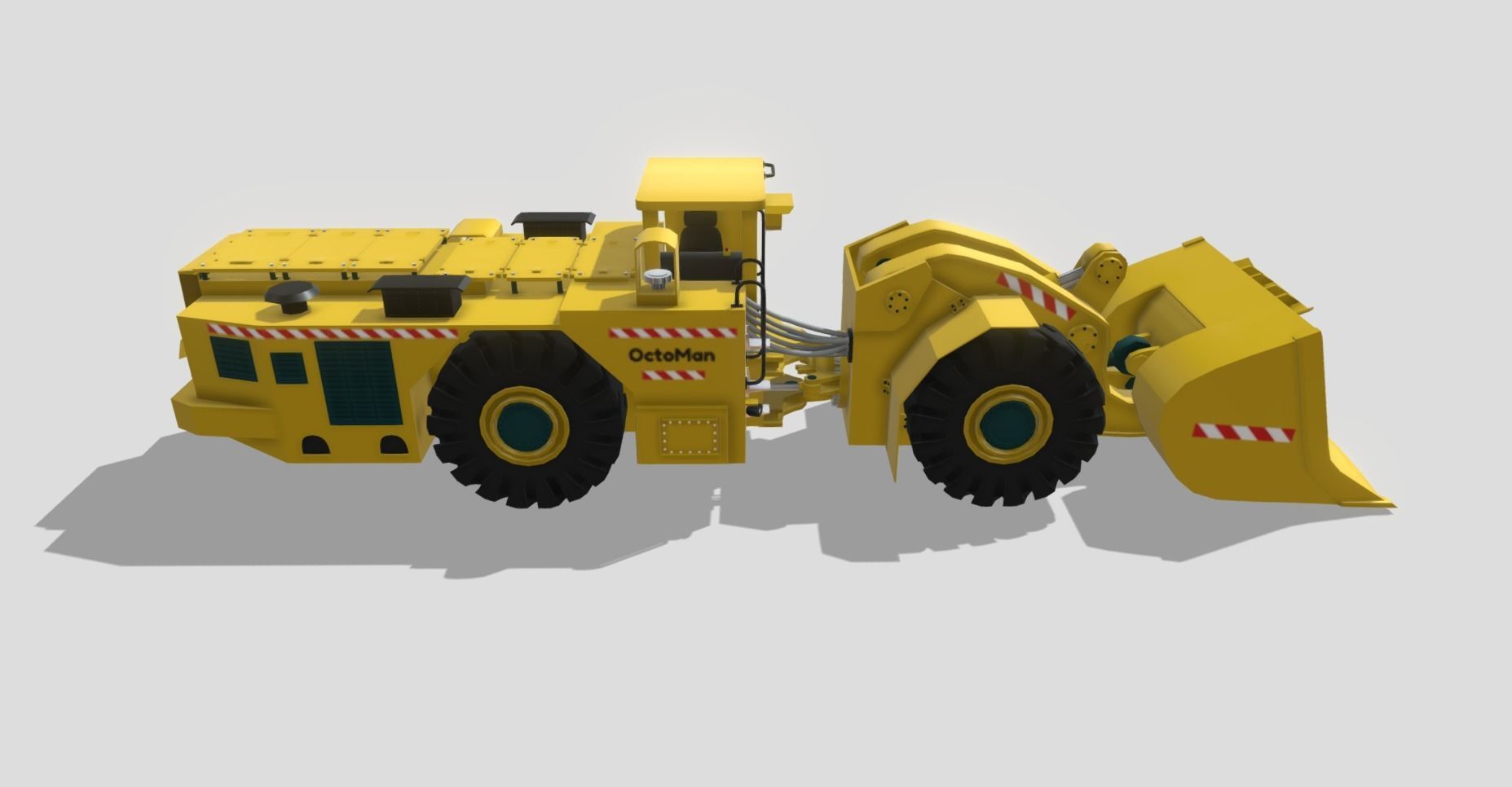 Schopf SFL 100 Loader - animated 3D Model Low-poly 3D model_4