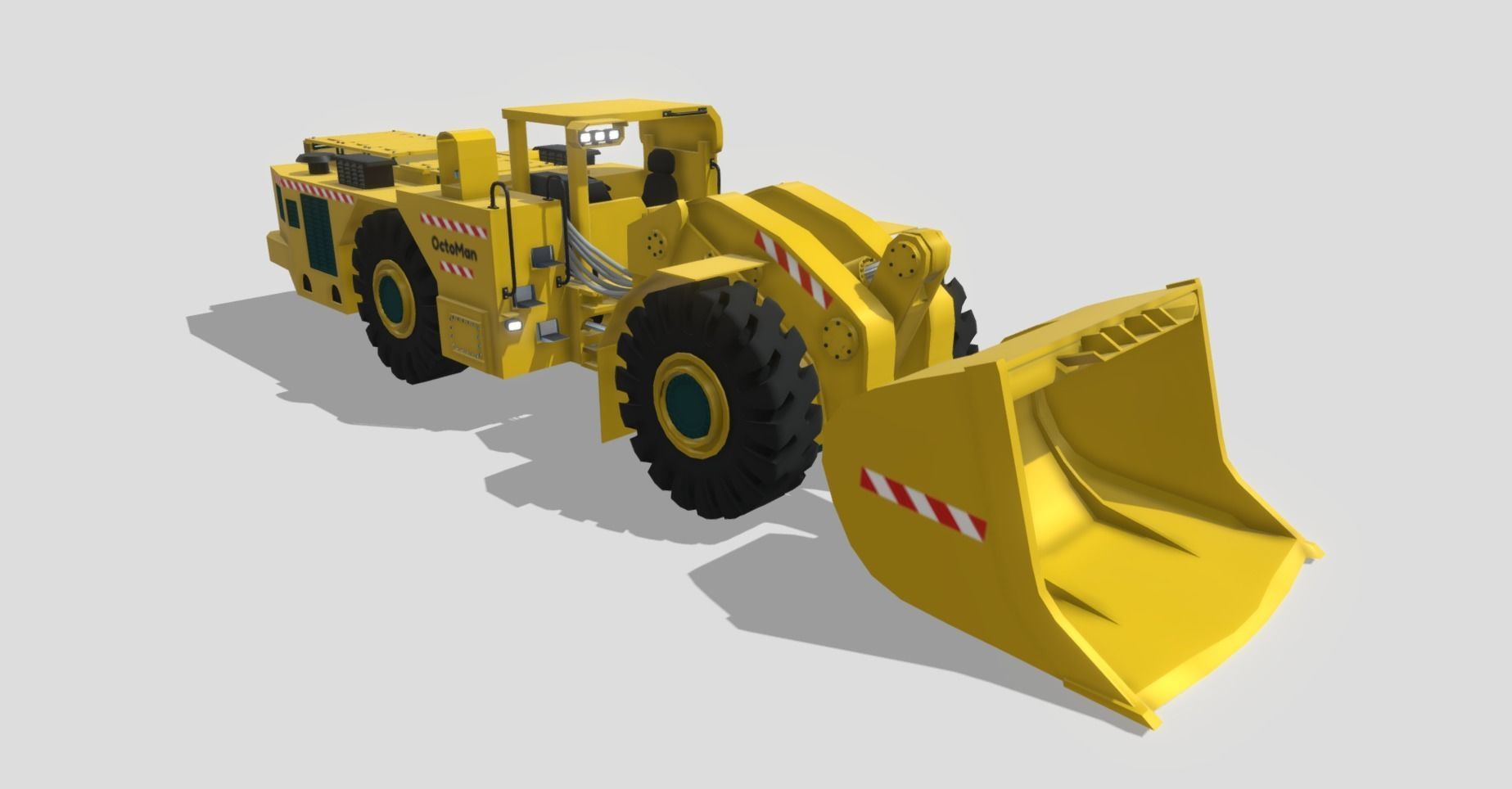 Schopf SFL 100 Loader - animated 3D Model Low-poly 3D model_5
