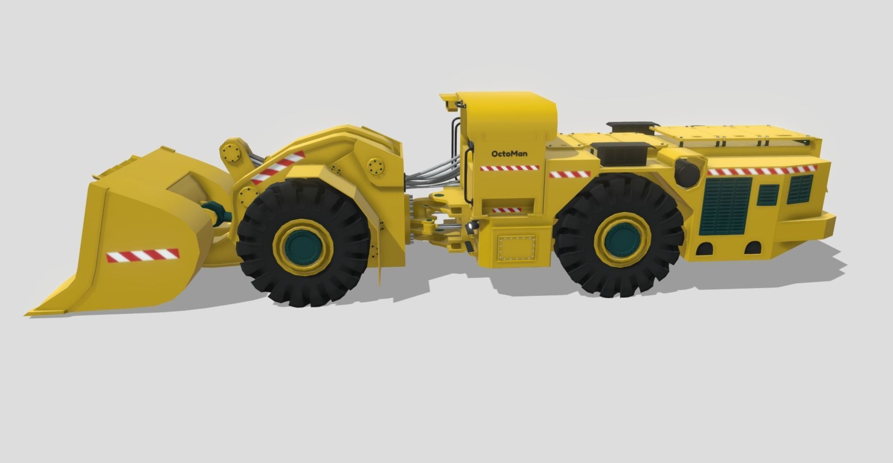 Schopf SFL 100 Loader - animated 3D Model Low-poly 3D model_1