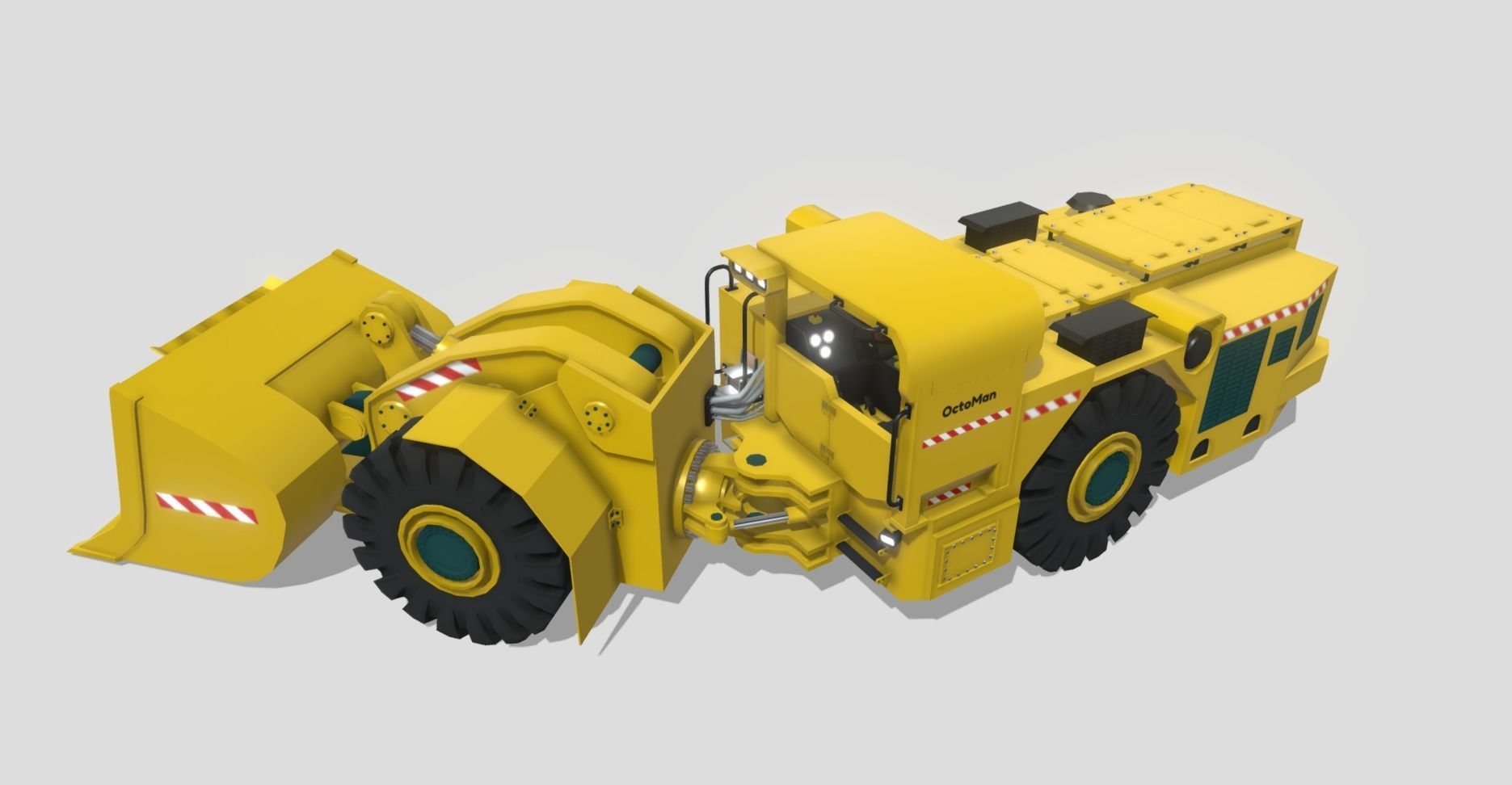 Schopf SFL 100 Loader - animated 3D Model Low-poly 3D model_11
