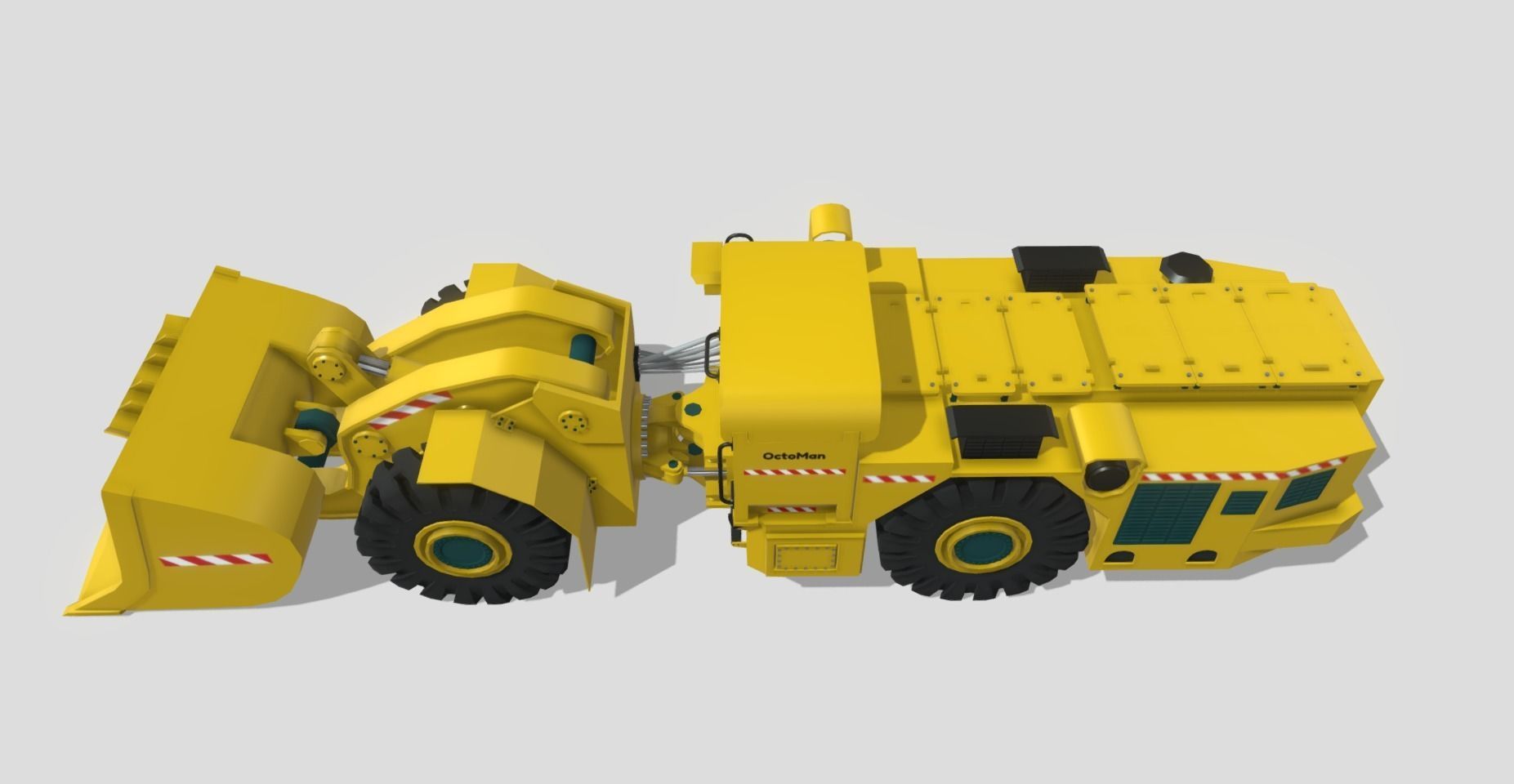 Schopf SFL 100 Loader - animated 3D Model Low-poly 3D model_6