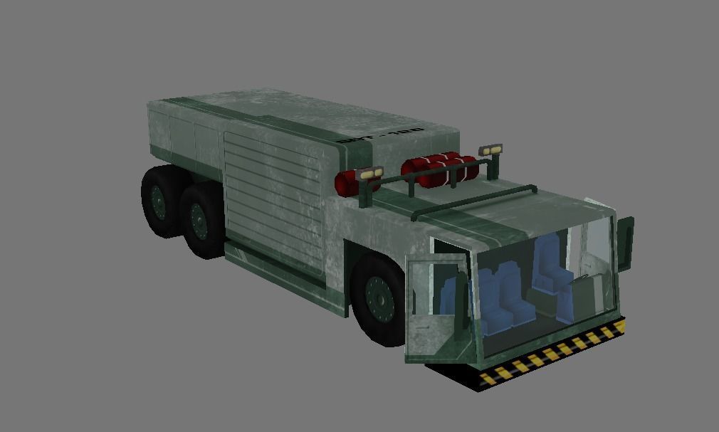 AIRPORT TRUCK 1 Low-poly 3D model_12