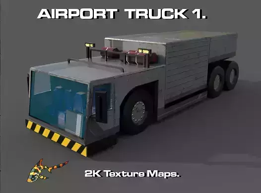 AIRPORT TRUCK 1 Low-poly 3D model