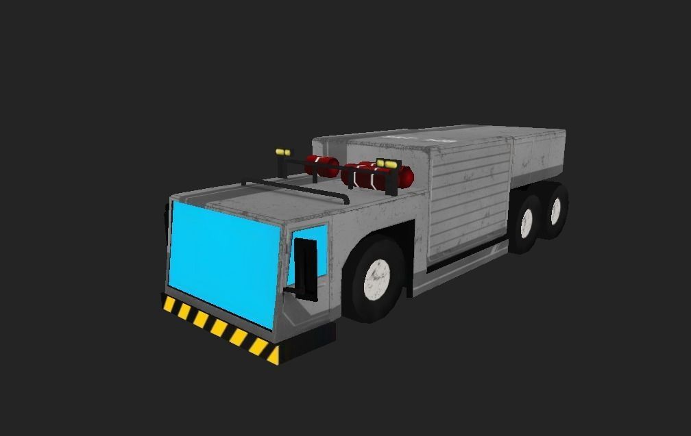AIRPORT TRUCK 1 Low-poly 3D model_3